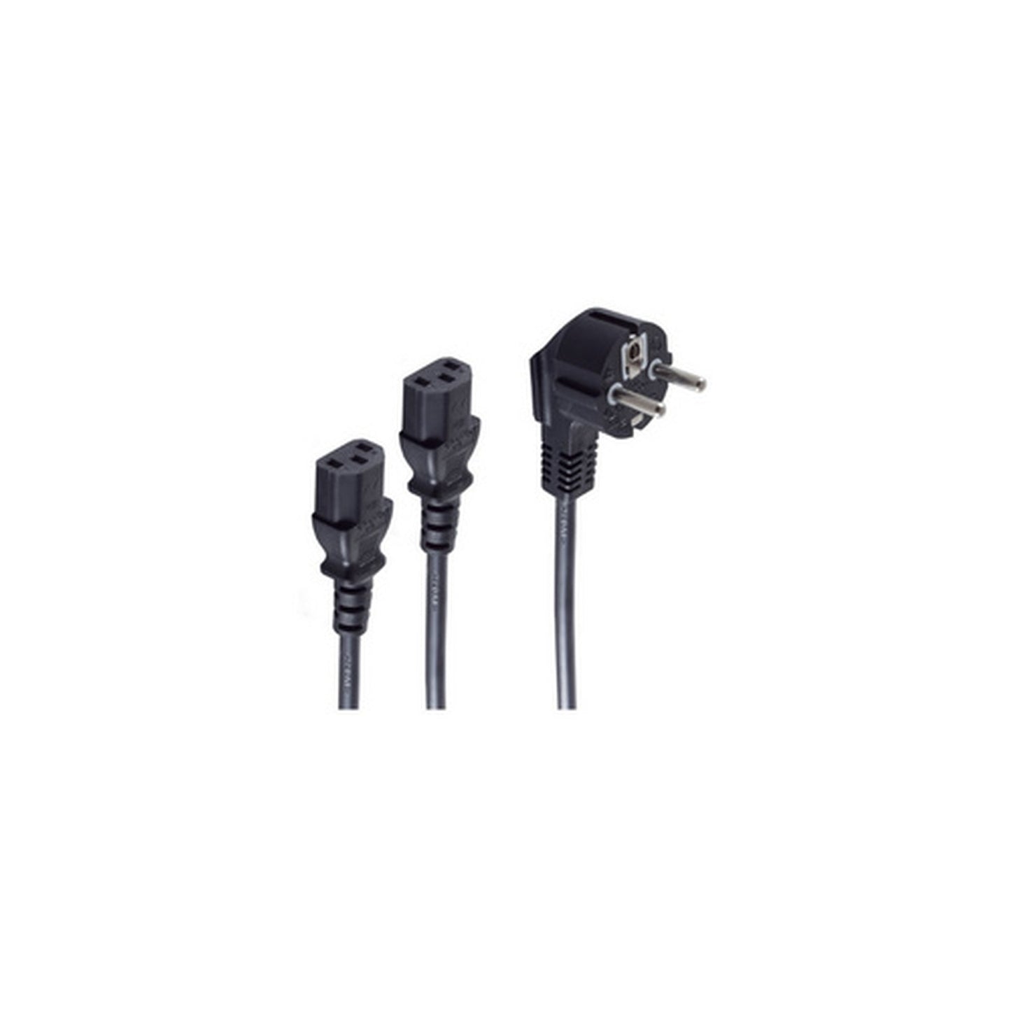 shiverpeaks BASIC-S Câble d'alimentation Y, noir, 1,8 m