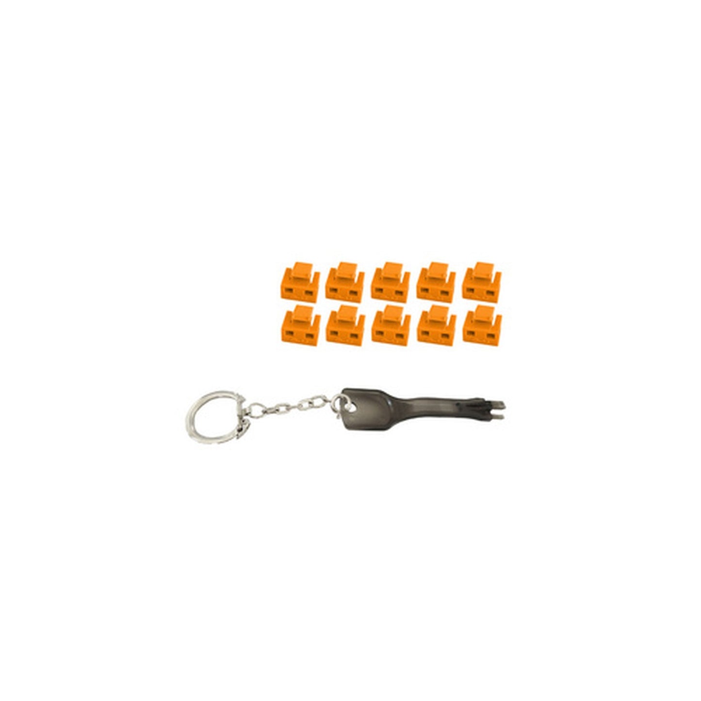 shiverpeaks Bloqueur de port RJ45 avec clé, orange