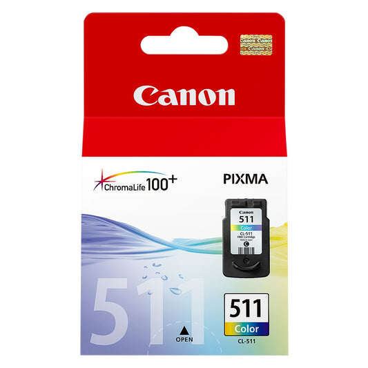 Cartouche Jet d'encre de Marque Canon CL-511 (2972B001) Couleurss (Cyan, Magenta, Yellow) (244 pages ou 97 photos)