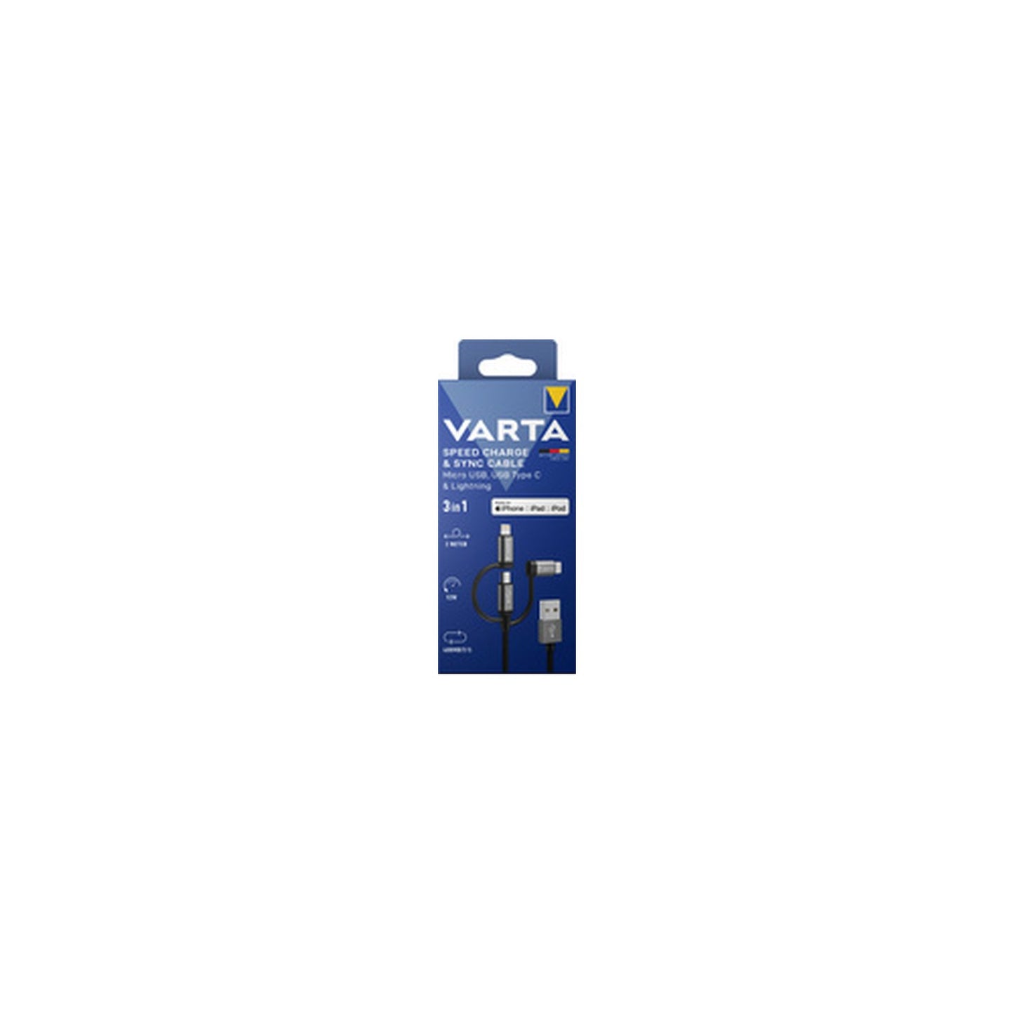 VARTA Câble de chargement Speed Charge & Sync cable 3en1