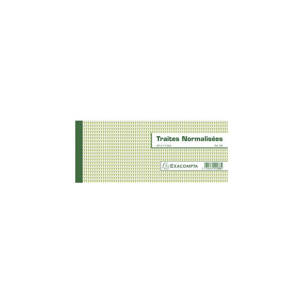 EXACOMPTA Carnet à souche "Traites normalisées"
