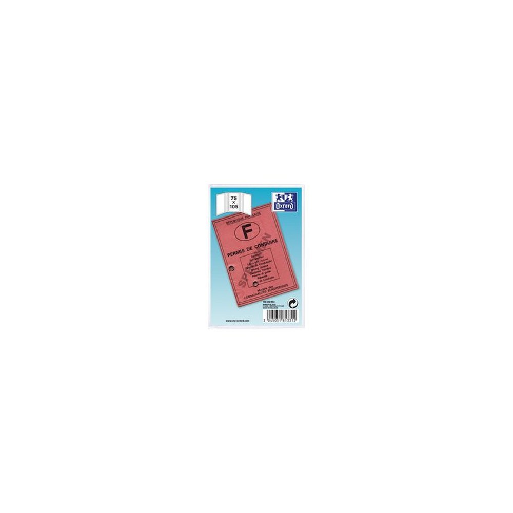 Oxford Etui de poche, PVC, 3 volets, 0,20 mm, 75 x 105 mm