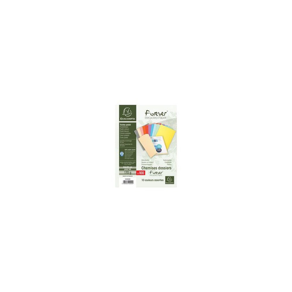 EXACOMPTA Chemises FOREVER 180, A4, 170 g/m2, vert pré