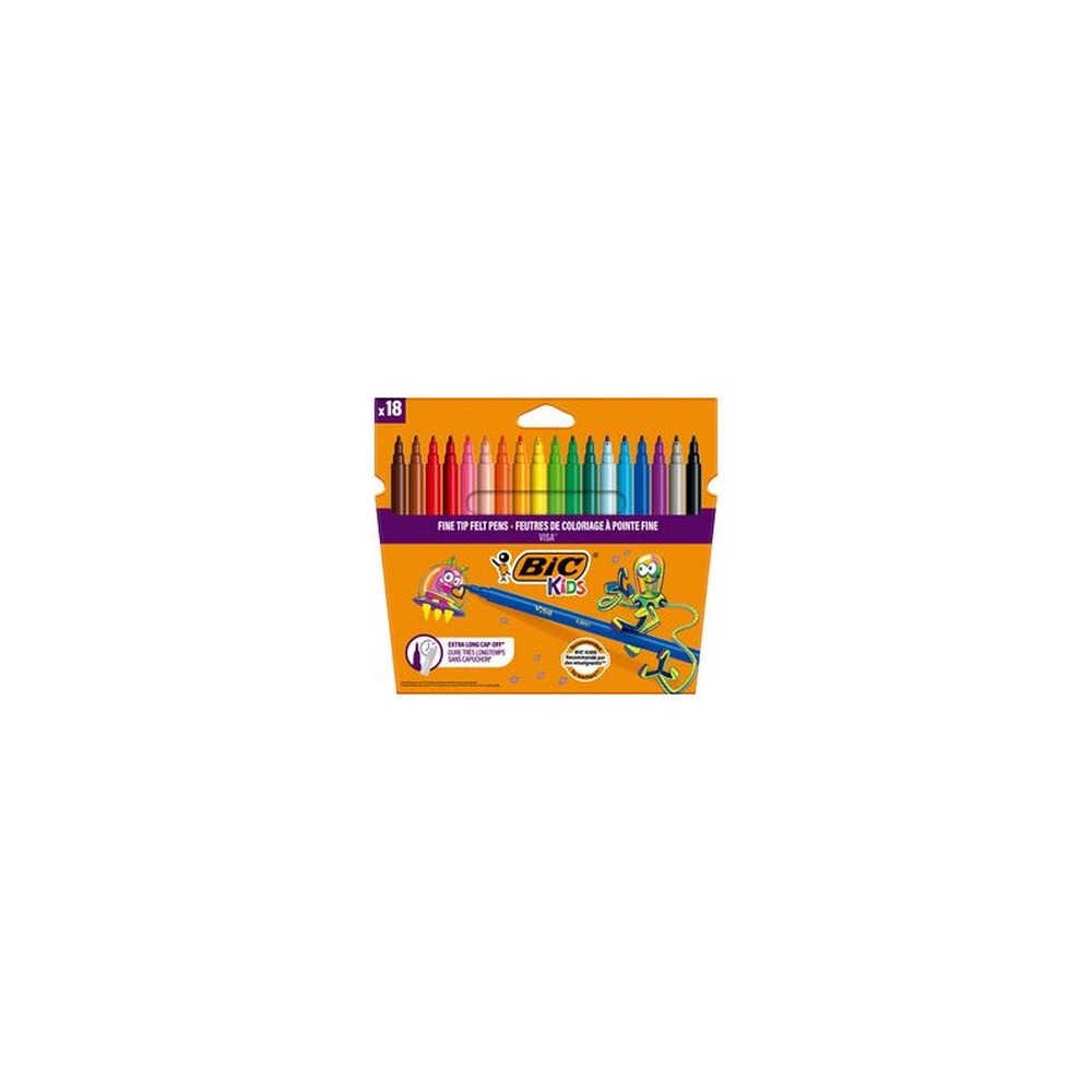 BIC KIDS Feutre Visa, étui en carton de 18
