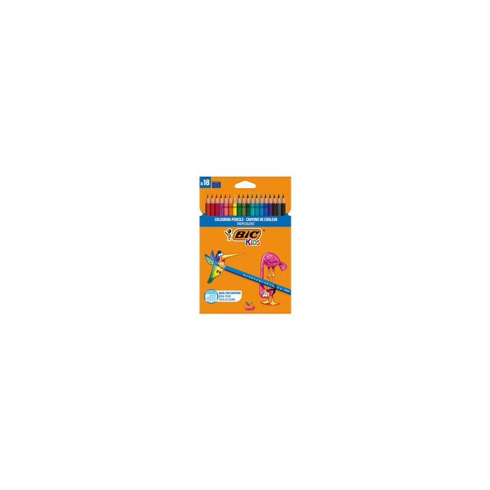 BIC KIDS Crayons de couleur Tropicolors , étui carton de 18