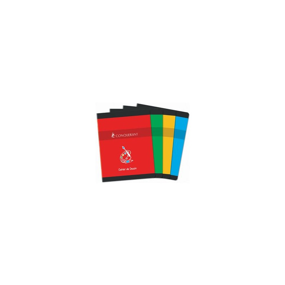 CONQUERANT SEPT Cahier de dessin NF40, 170 x 220 mm, uni