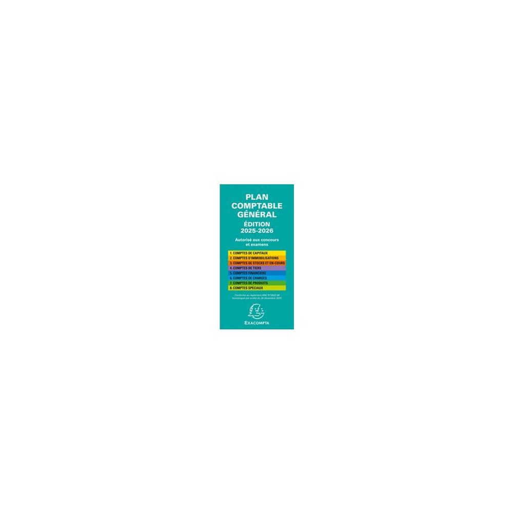 EXACOMPTA Plan comptable général pédagogique, 175 x 90 mm