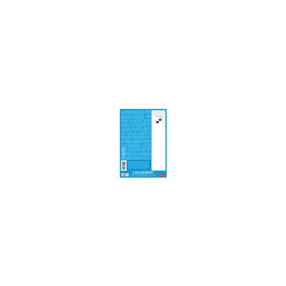 herlitz Bloc de papier buvard au format A4, 80 g/m2, blanc