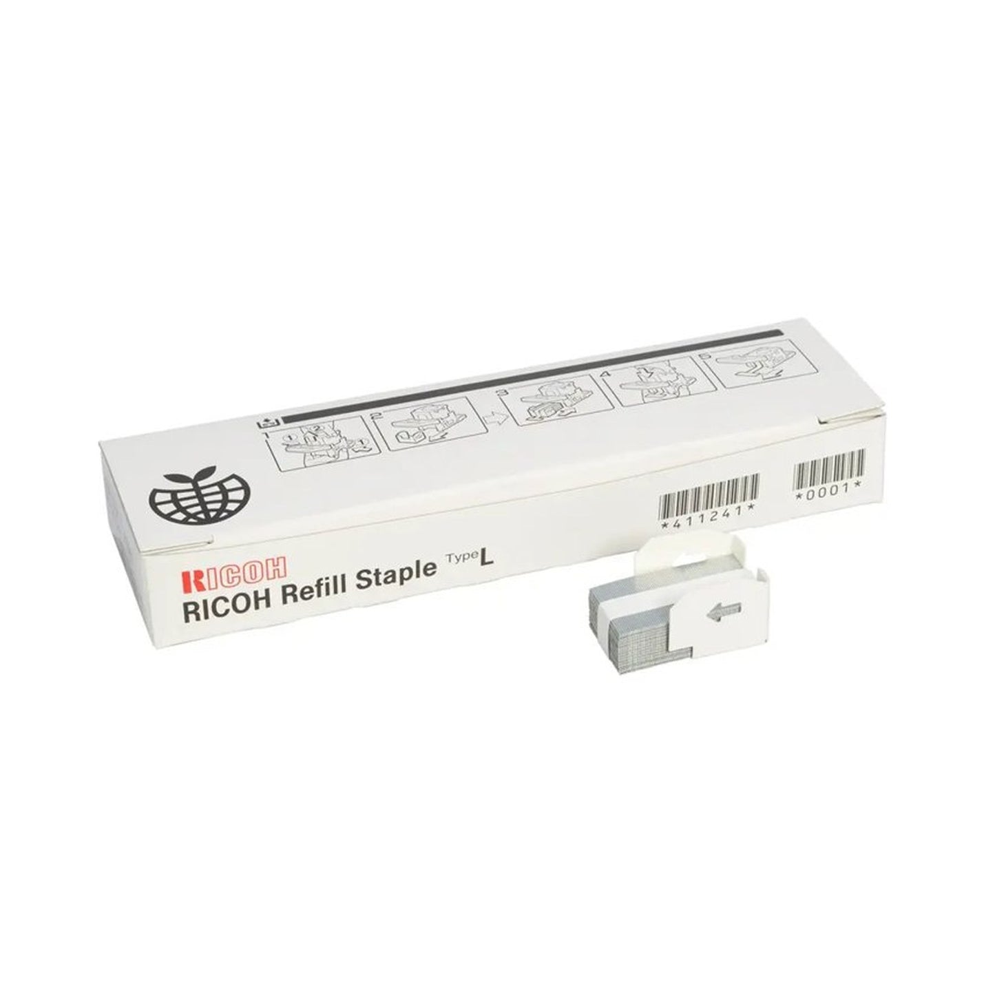Agrafes d'origines Ricoh 411241 / TYPE L - - pack de 4