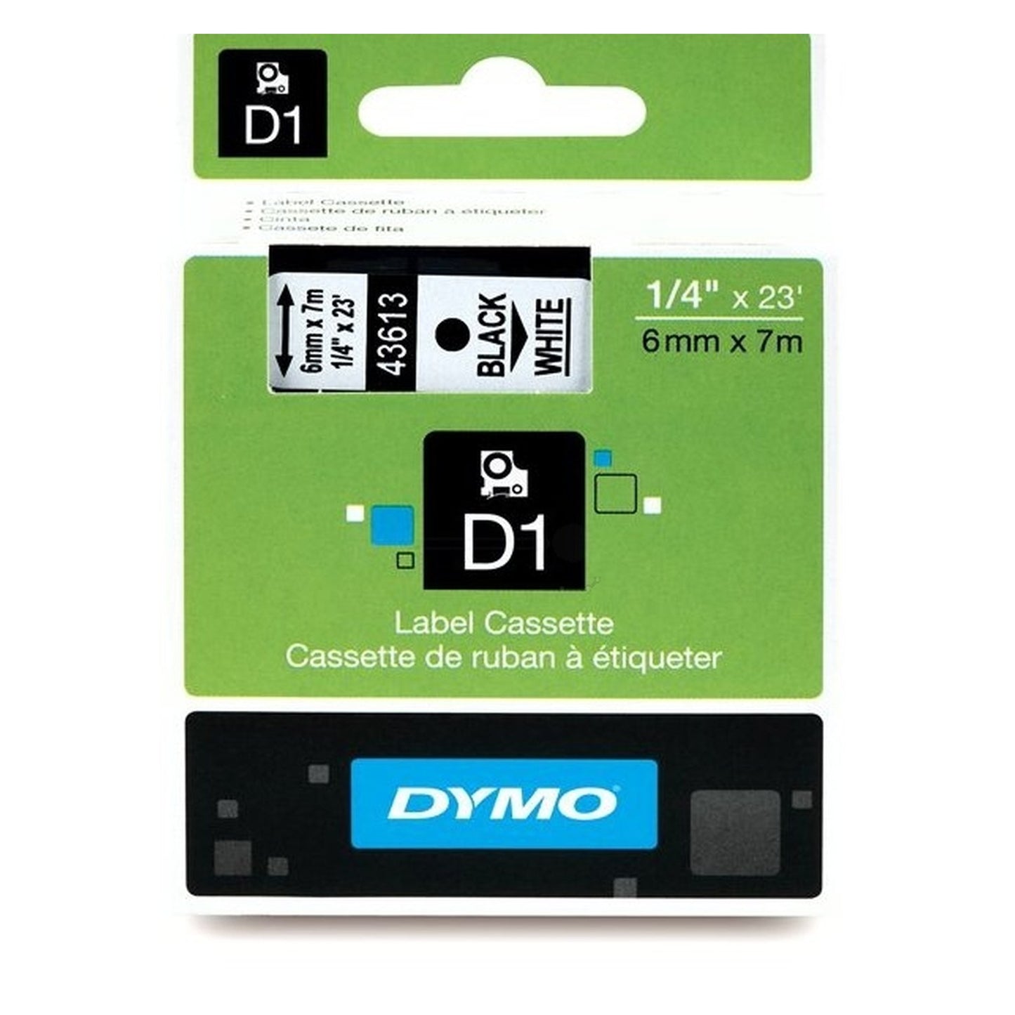 Rouleau d'étiquettes d'origine Dymo 43613 / S0720780 - noir, blanc