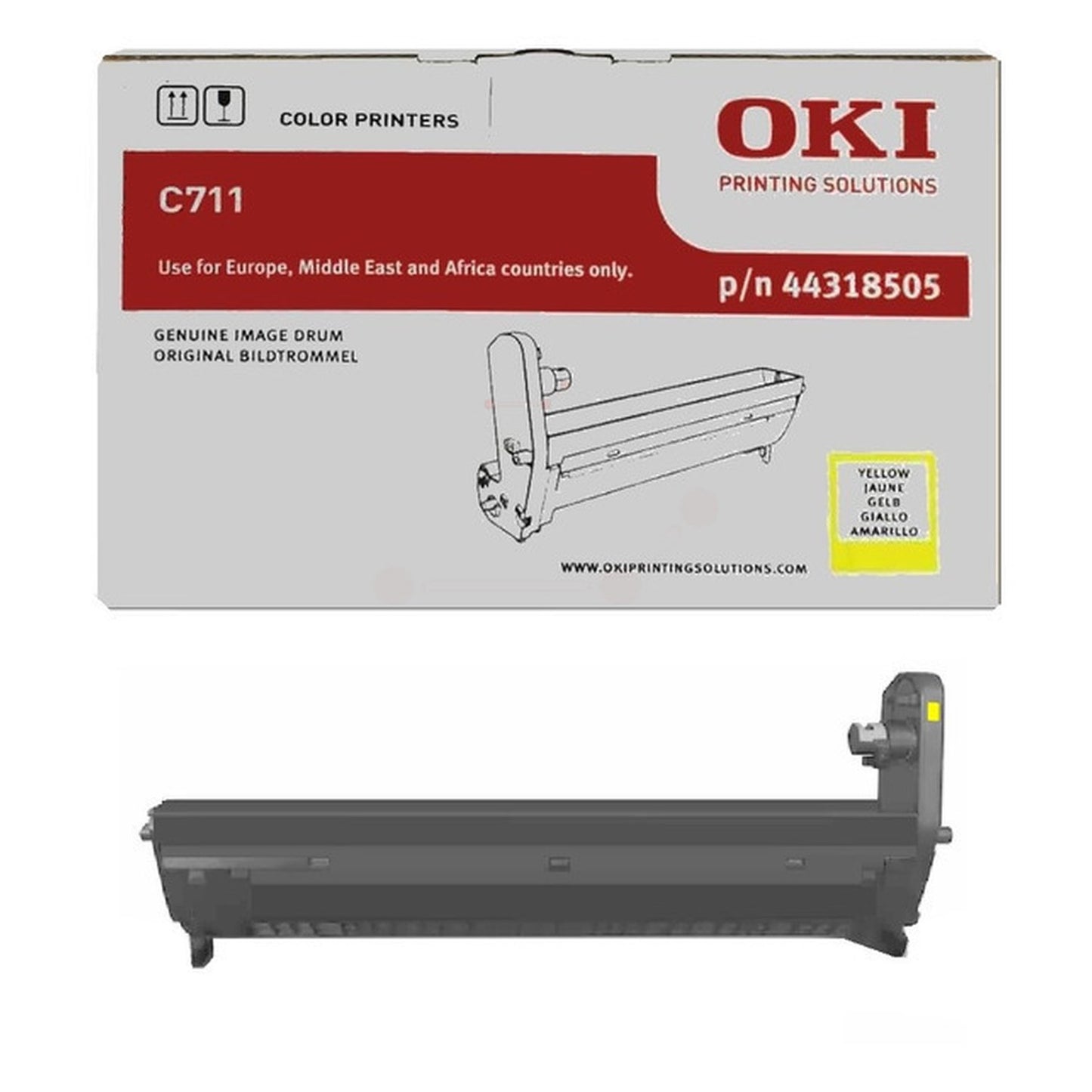 Tambour d'origine OKI 44318505 - jaune