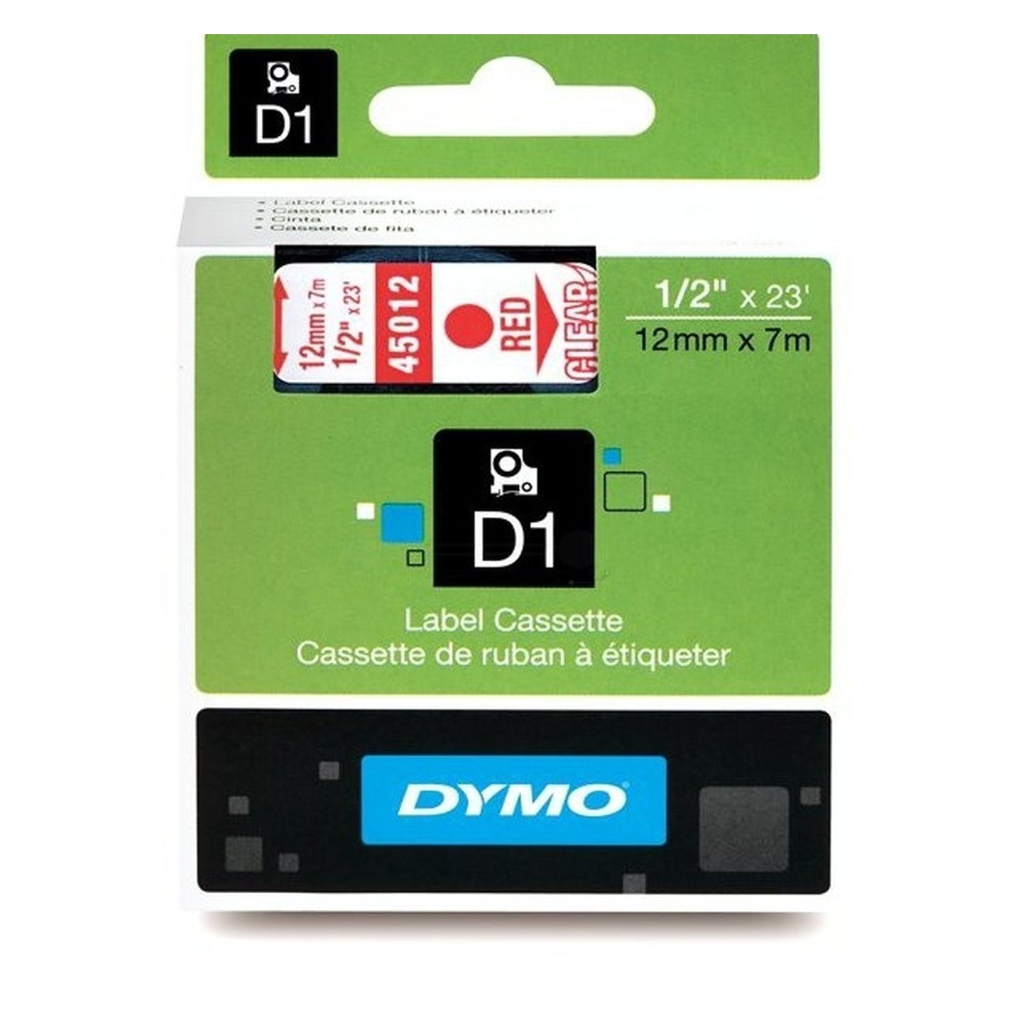 Rouleau d'étiquettes d'origine Dymo 45012 / S0720520 - rouge, transparent