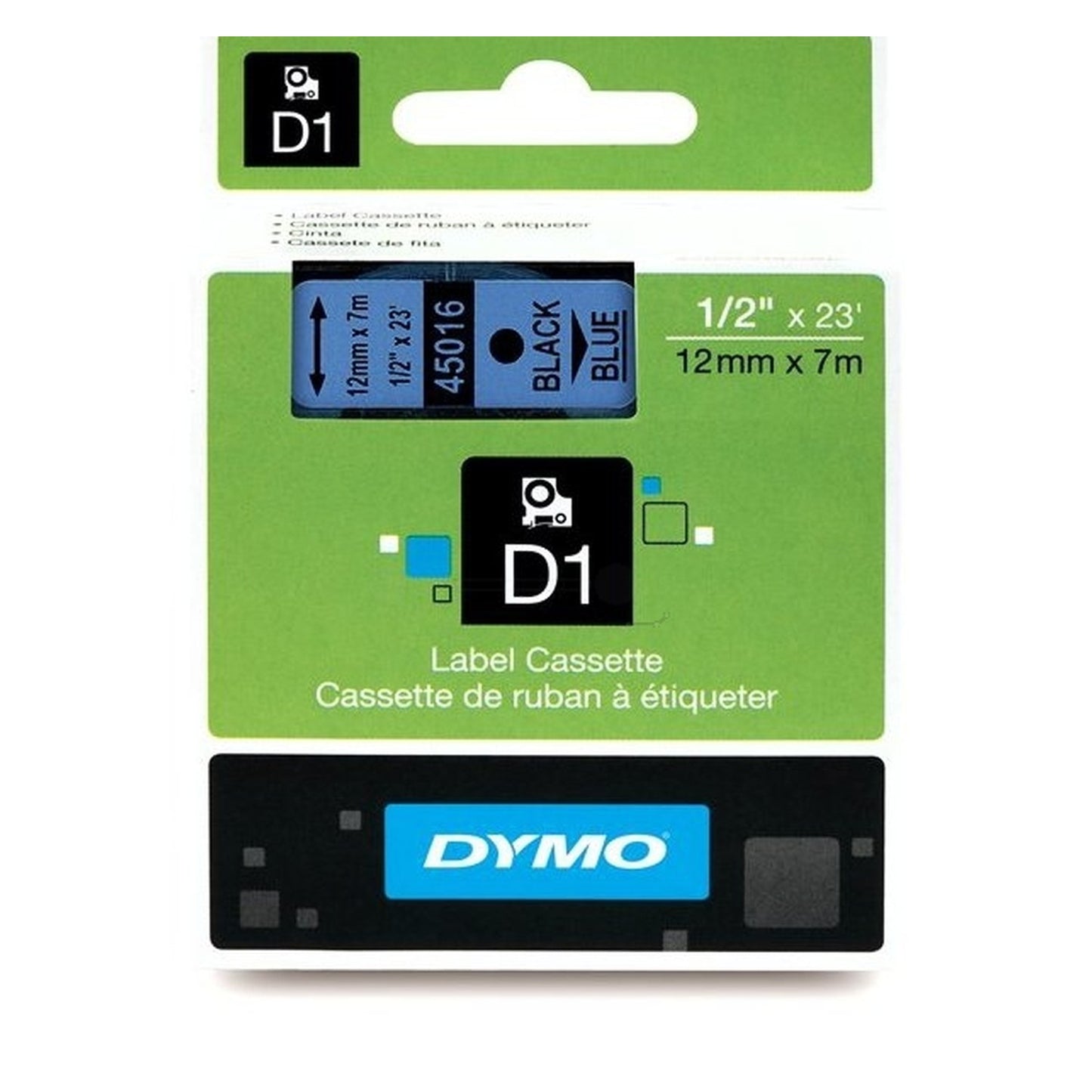 Rouleau d'étiquettes d'origine Dymo 45016 / S0720560 - noir, bleu