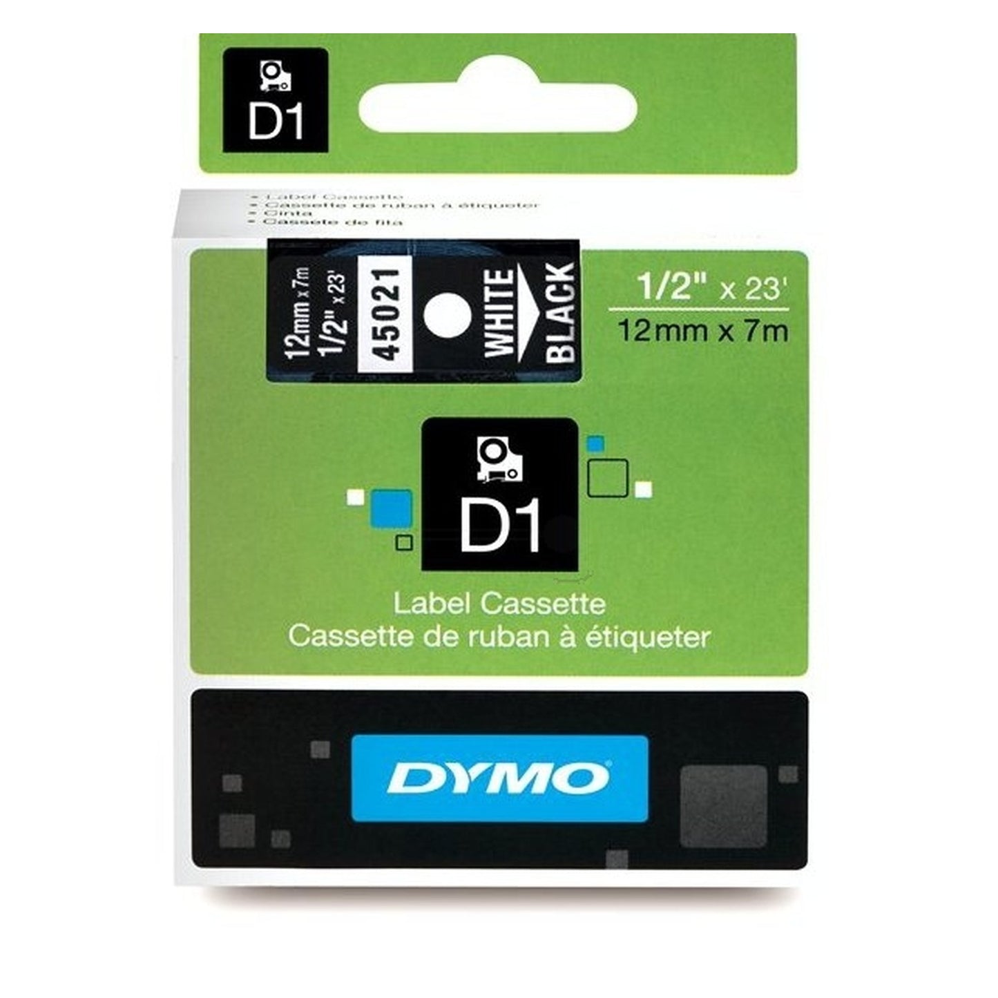 Rouleau d'étiquettes d'origine Dymo 45021 / S0720610 - noir, blanc