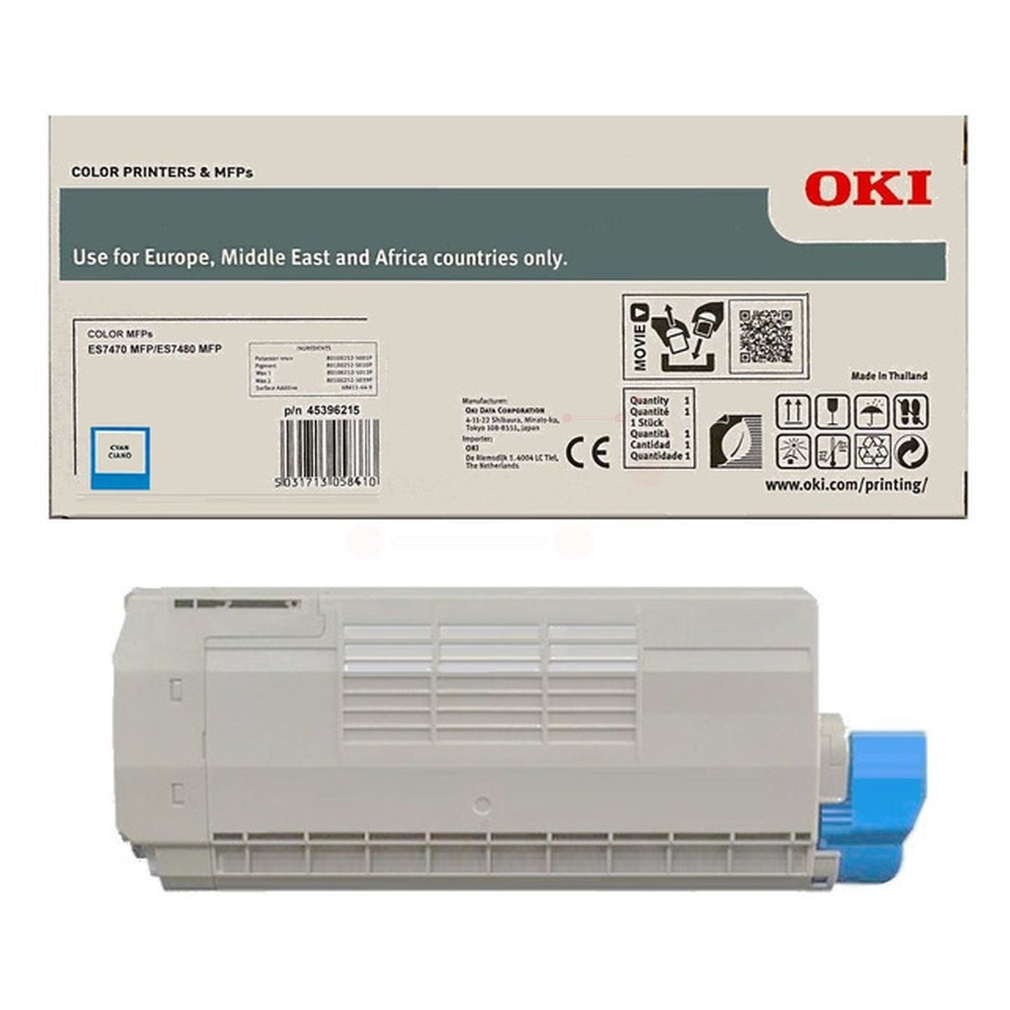 Toner d'origine OKI 45396215 - cyan