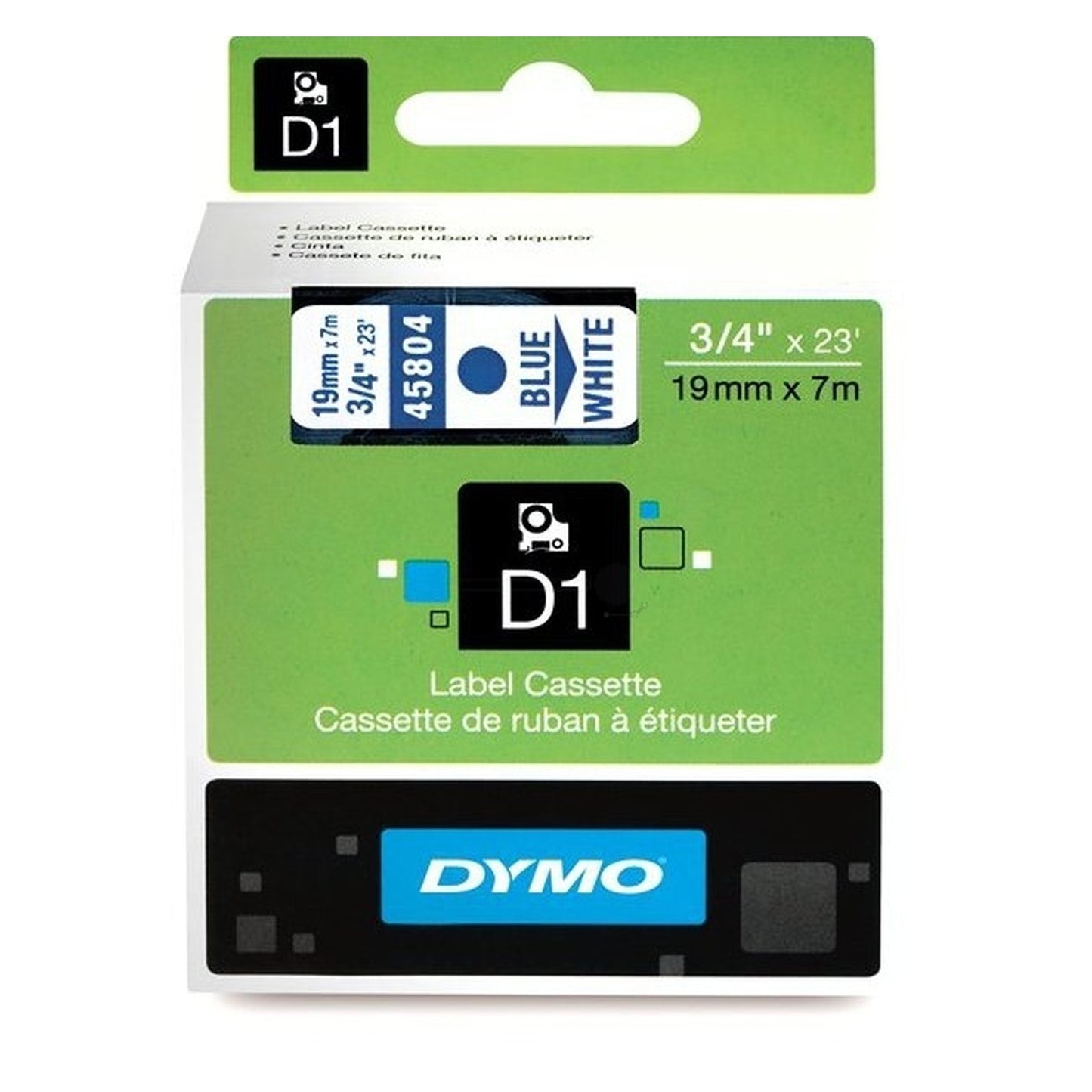 Rouleau d'étiquettes d'origine Dymo 45804 / S0720840 - bleu, blanc