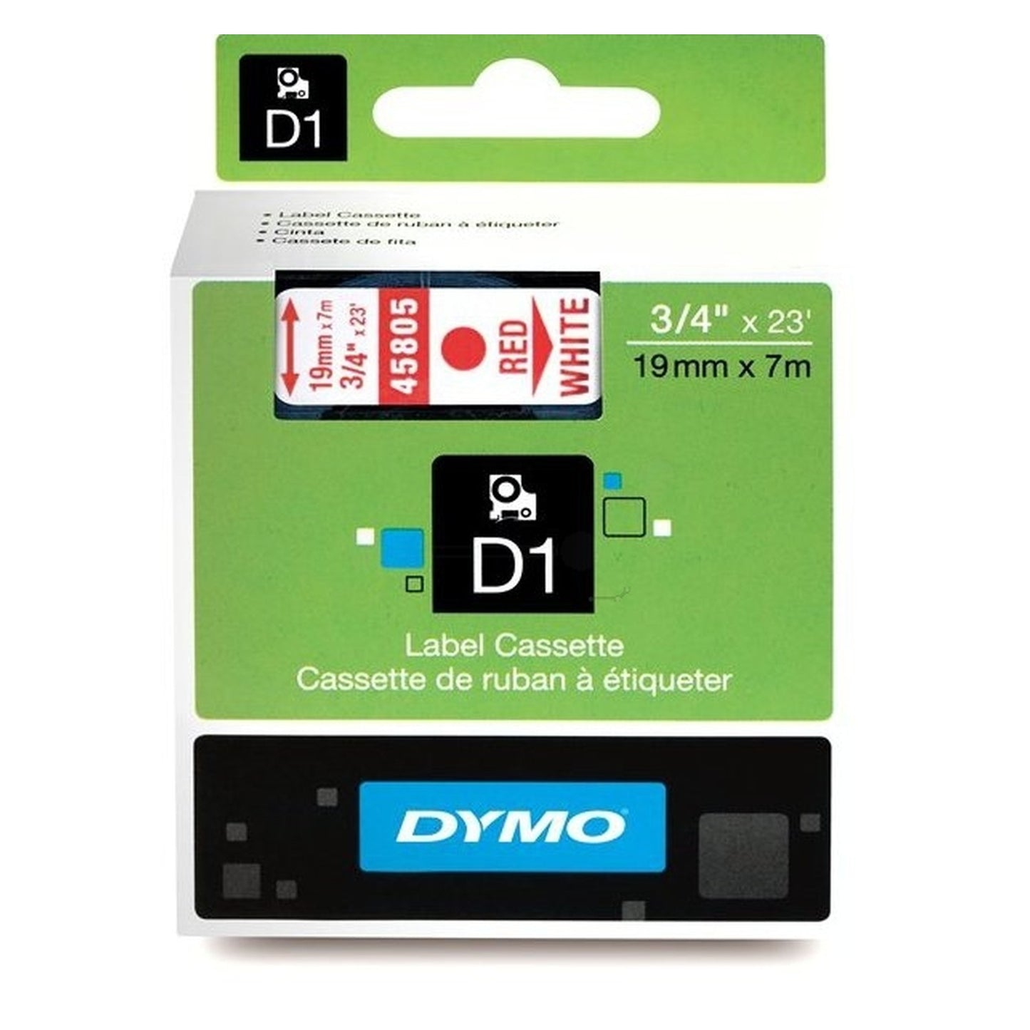Rouleau d'étiquettes d'origine Dymo 45805 / S0720850 - rouge, blanc