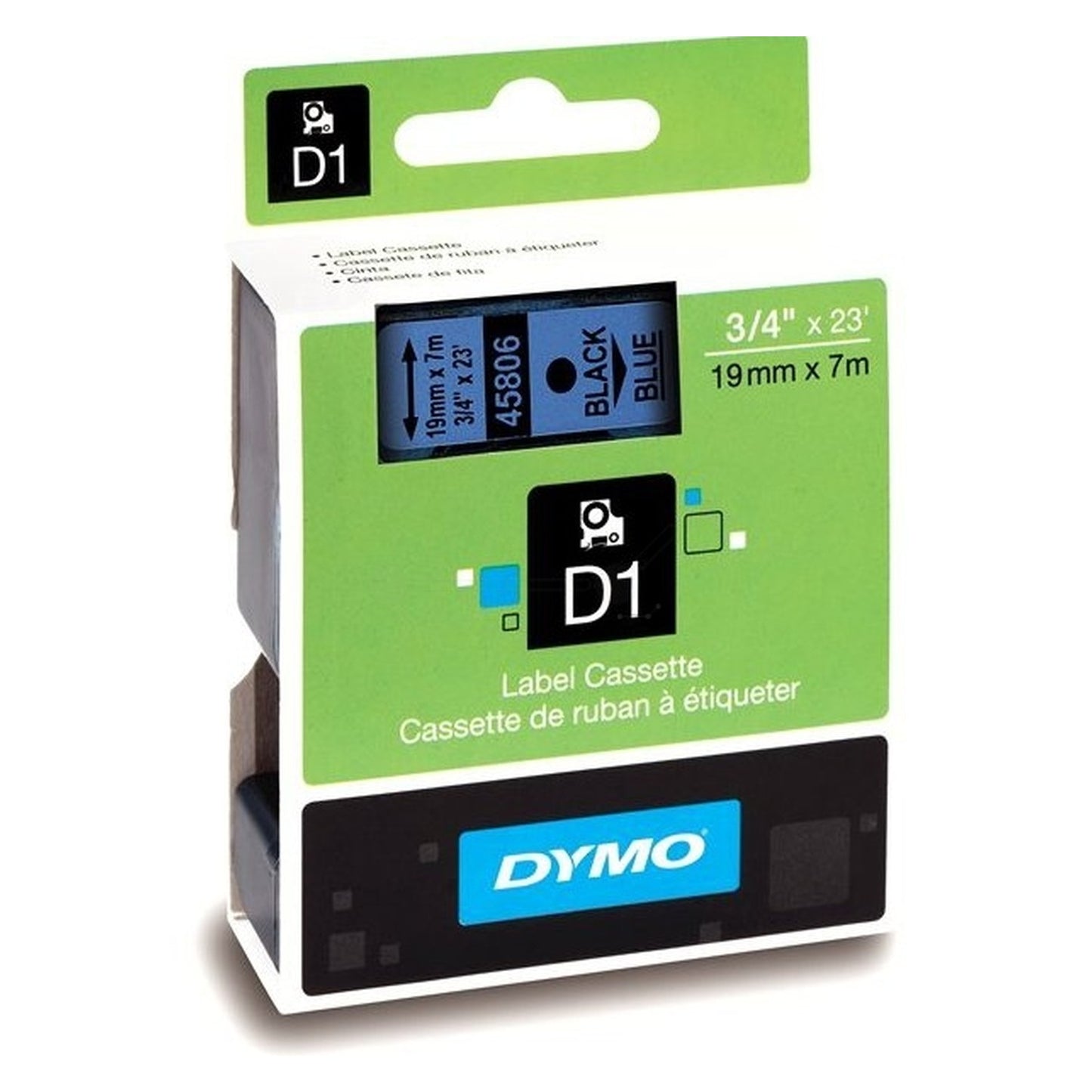 Rouleau d'étiquettes d'origine Dymo 45806 / S0720860 - noir, bleu