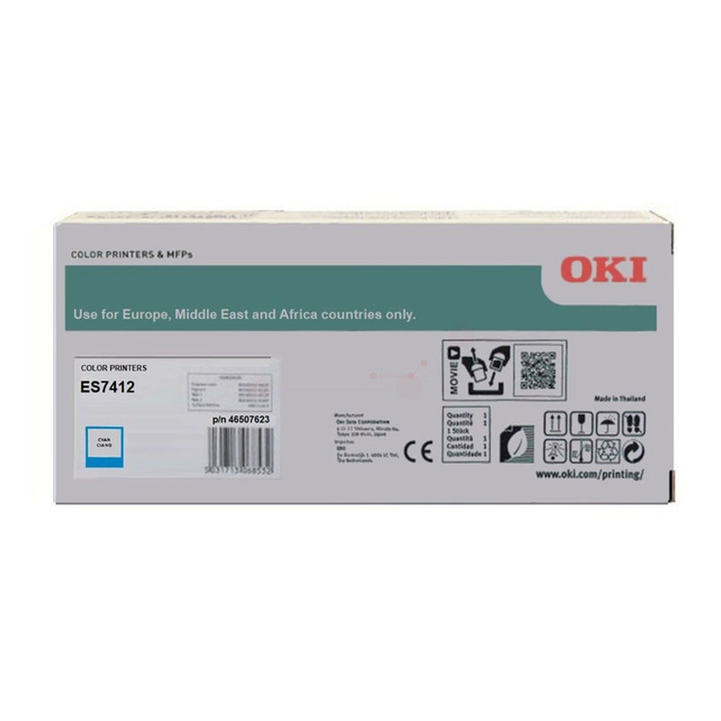 Toner d'origine OKI 46507623 - cyan
