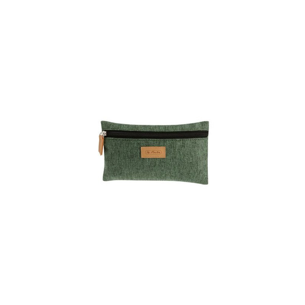 herlitz Trousse plate GREENline, vert chiné