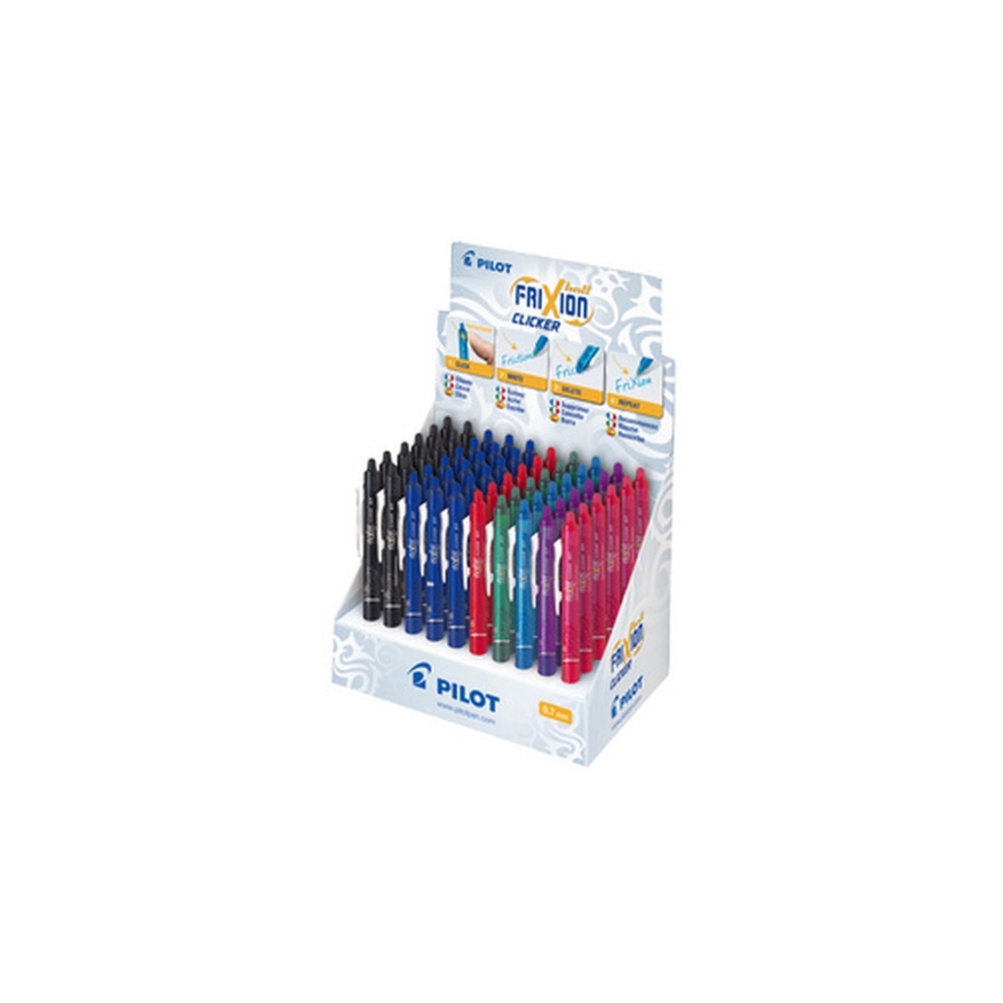 PILOT Stylo roller FRIXION BALL CLICKER 07, présentoir de 60