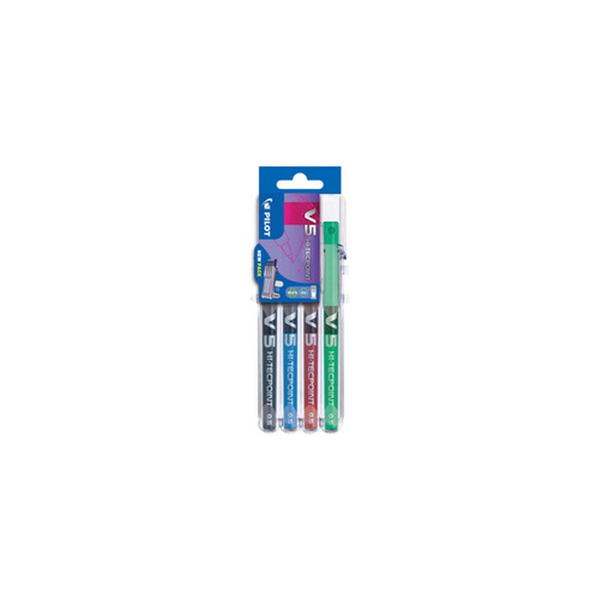 PILOT Stylo roller Hi-Tecpoint V5 Set2Go, étui de 4