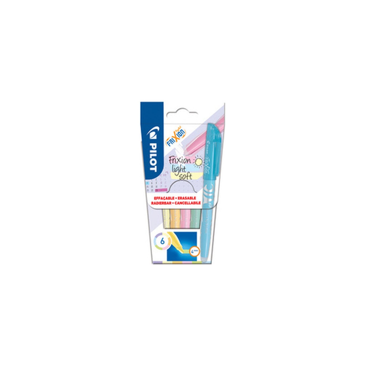 PILOT Surligneur FRIXION light soft, étui de 6
