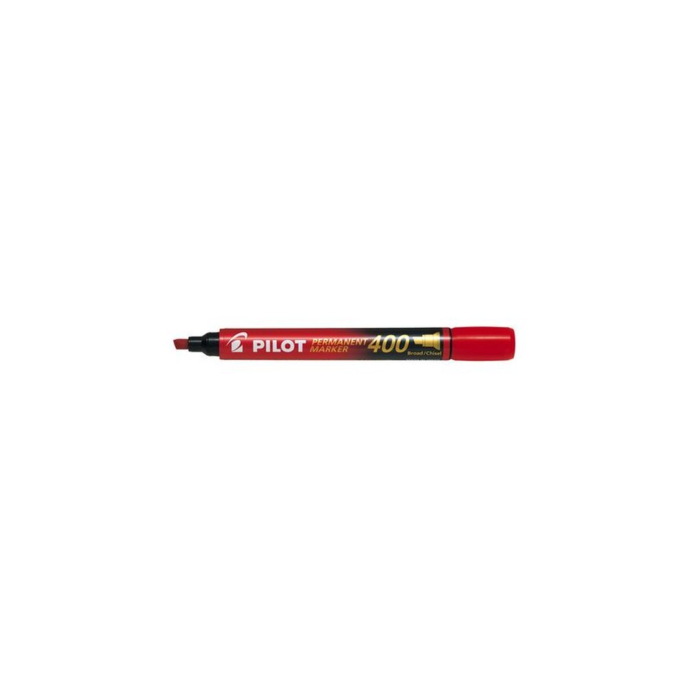 PILOT Marqueur permanent 400, pointe biseautée, rouge