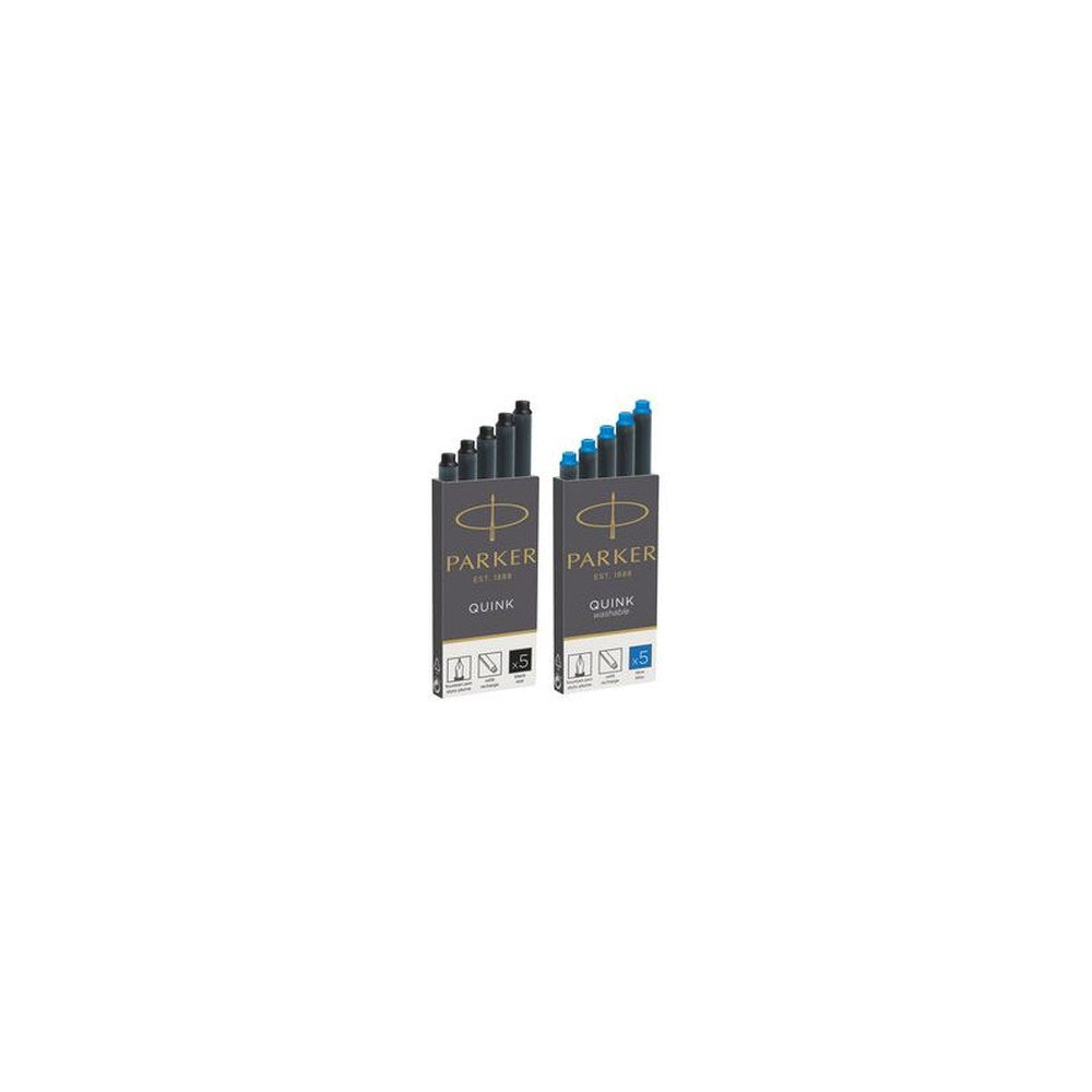 PARKER Cartouches d'encre longues QUINK, bleu-noir