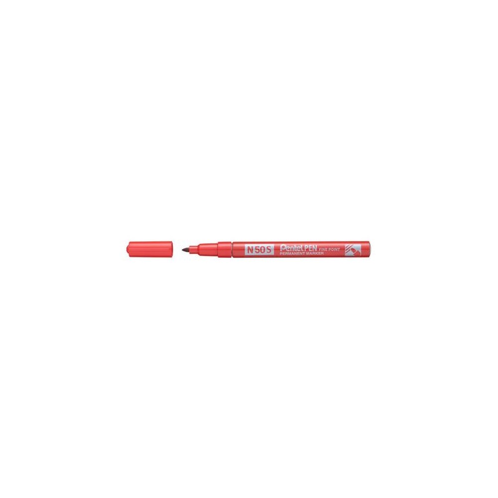 Pentel Marqueur permanent N50S, pointe ogive fine, rouge
