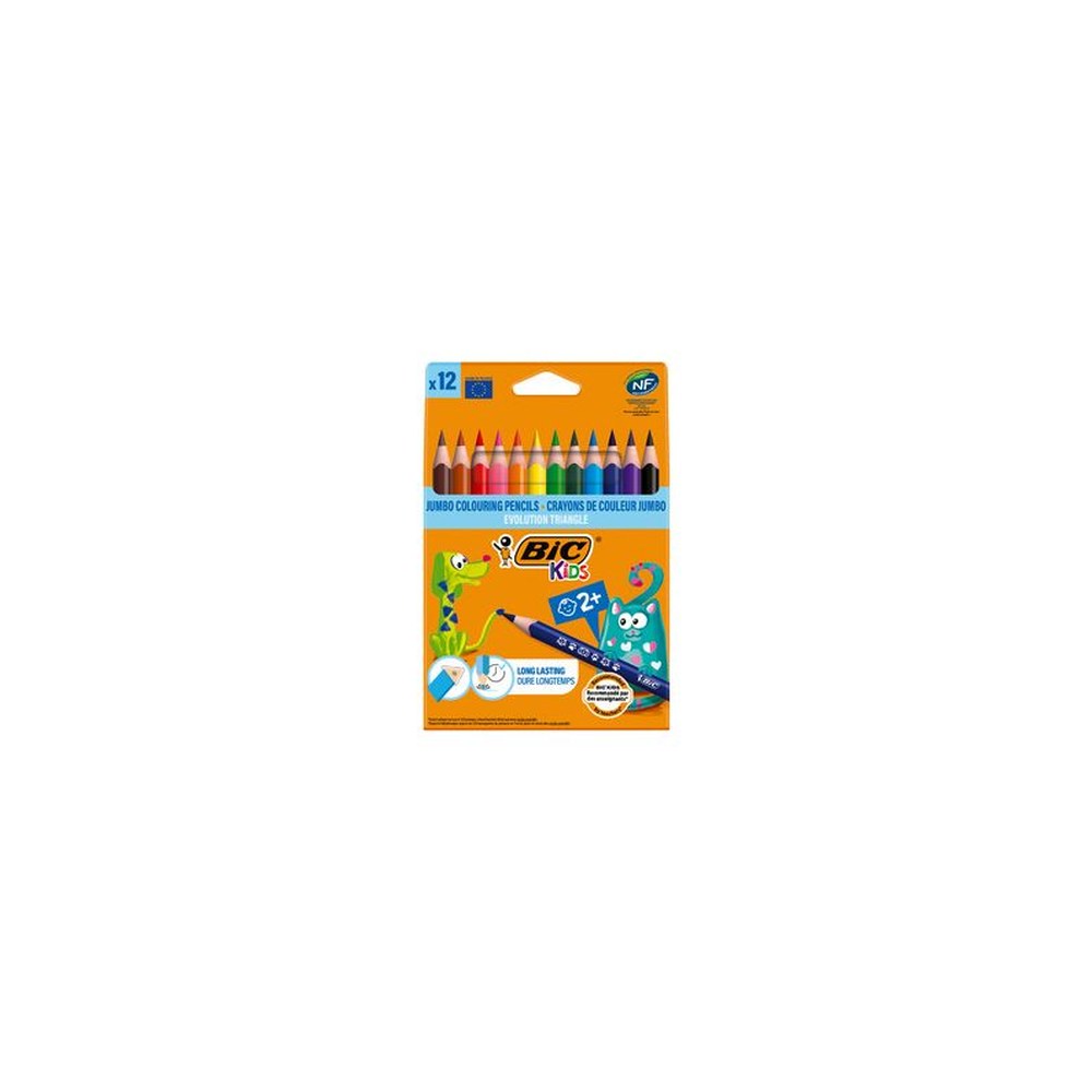 BIC KIDS Crayons de couleur triangulaires Evolution Triangle