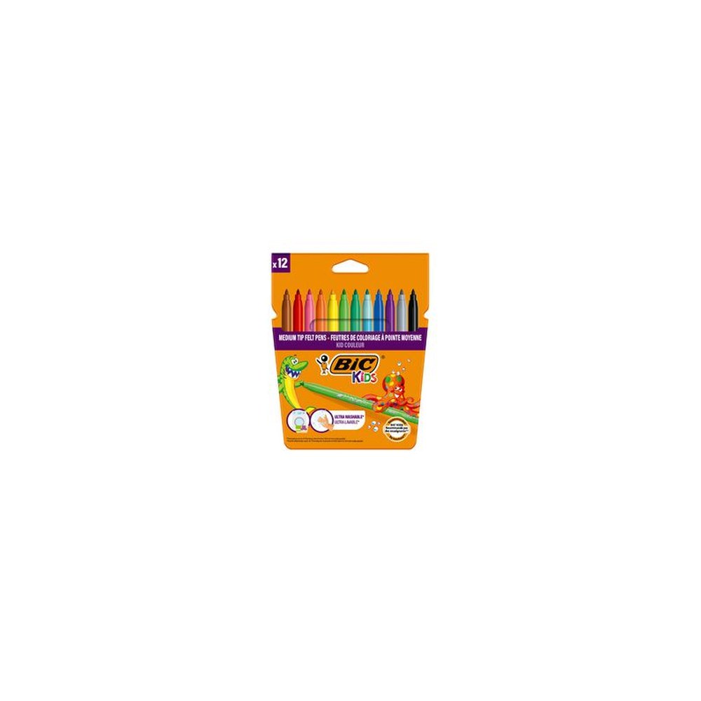 BIC KIDS Feutre Kid Couleur medium, étui en carton de 12