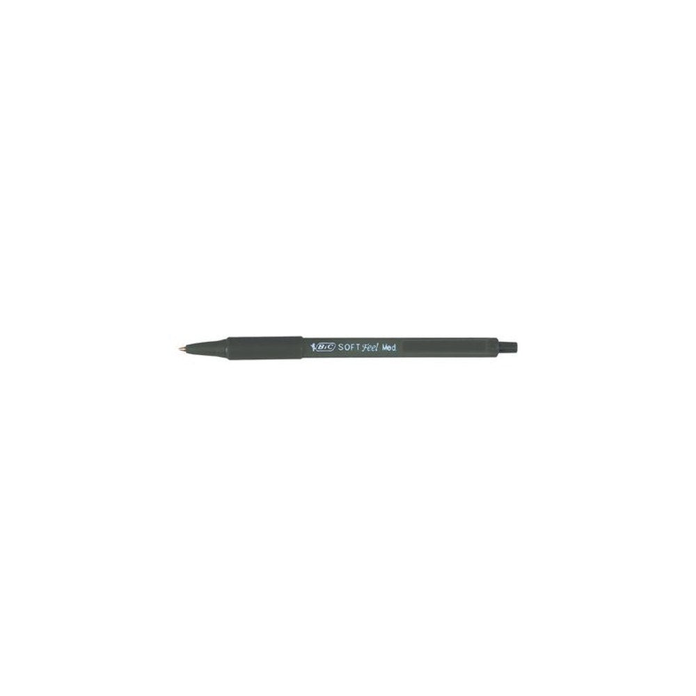 BIC Stylo à bille rétractable Soft Feel Clic grip, noir