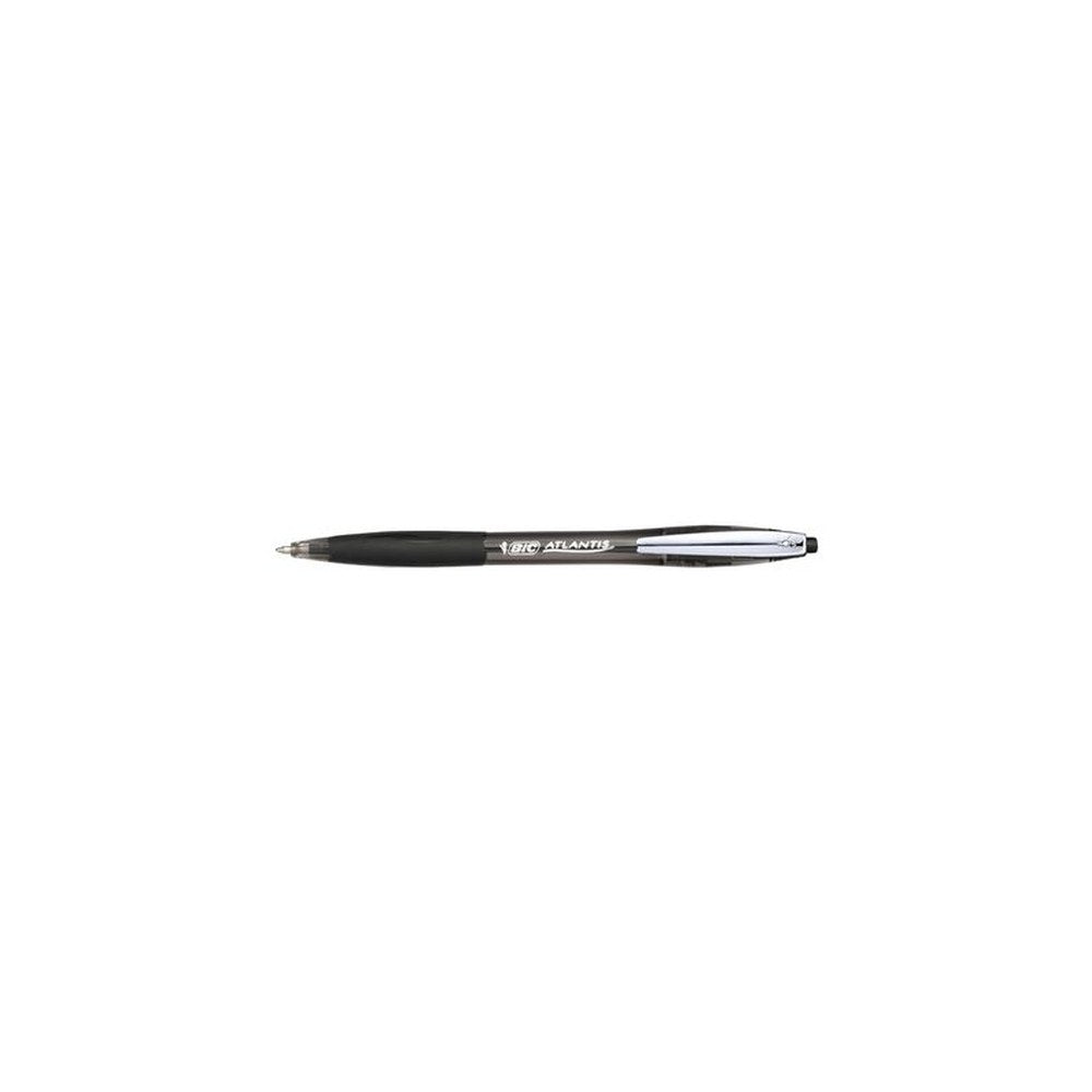 BIC Stylo à bille rétractable Atlantis Soft, noir