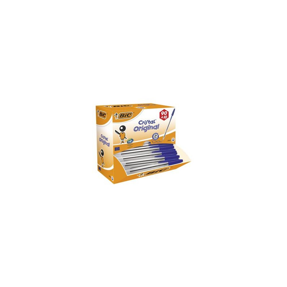 BIC Stylo à bille Cristal Original, VALUE PACK, bleu