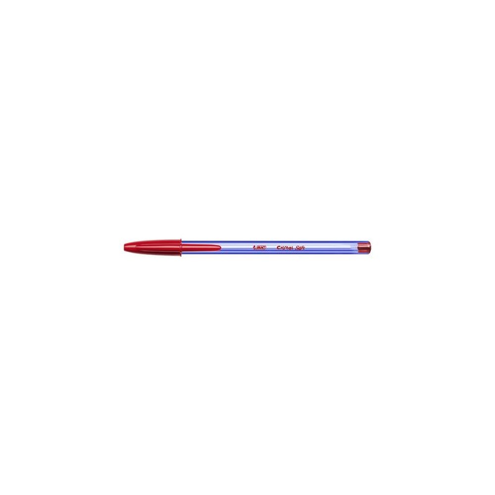 BIC Stylo à bille Cristal Soft, rouge