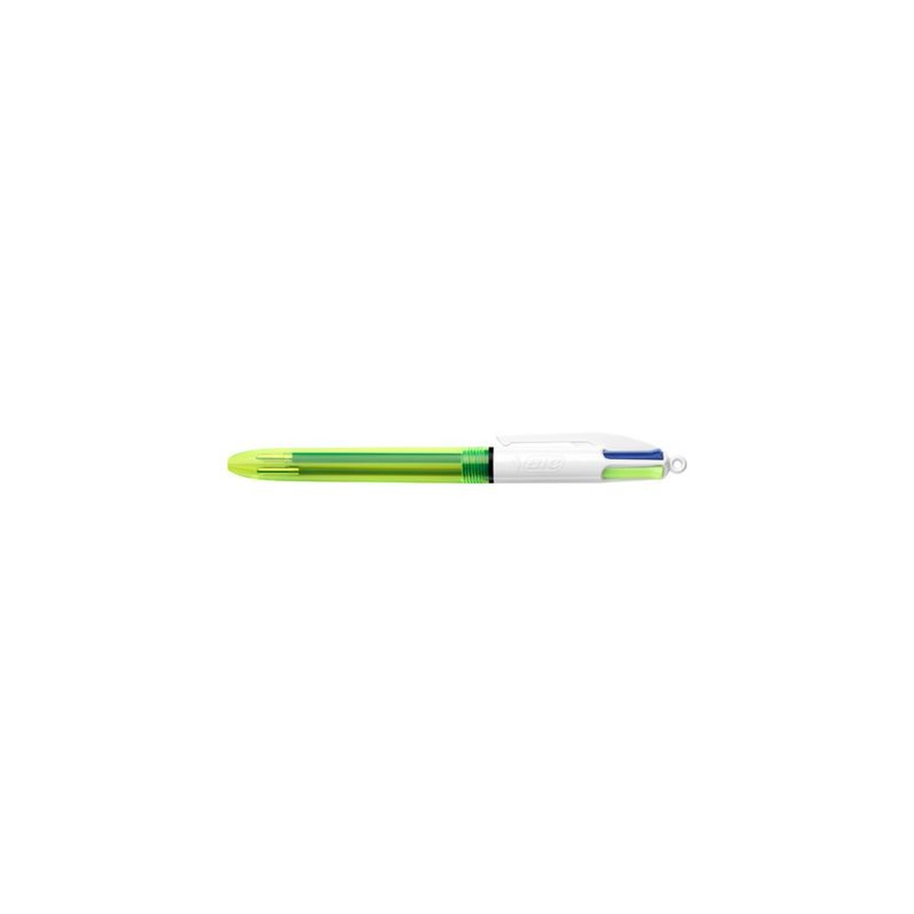 BIC Stylo à bille rétractable 4 Colours Fluo