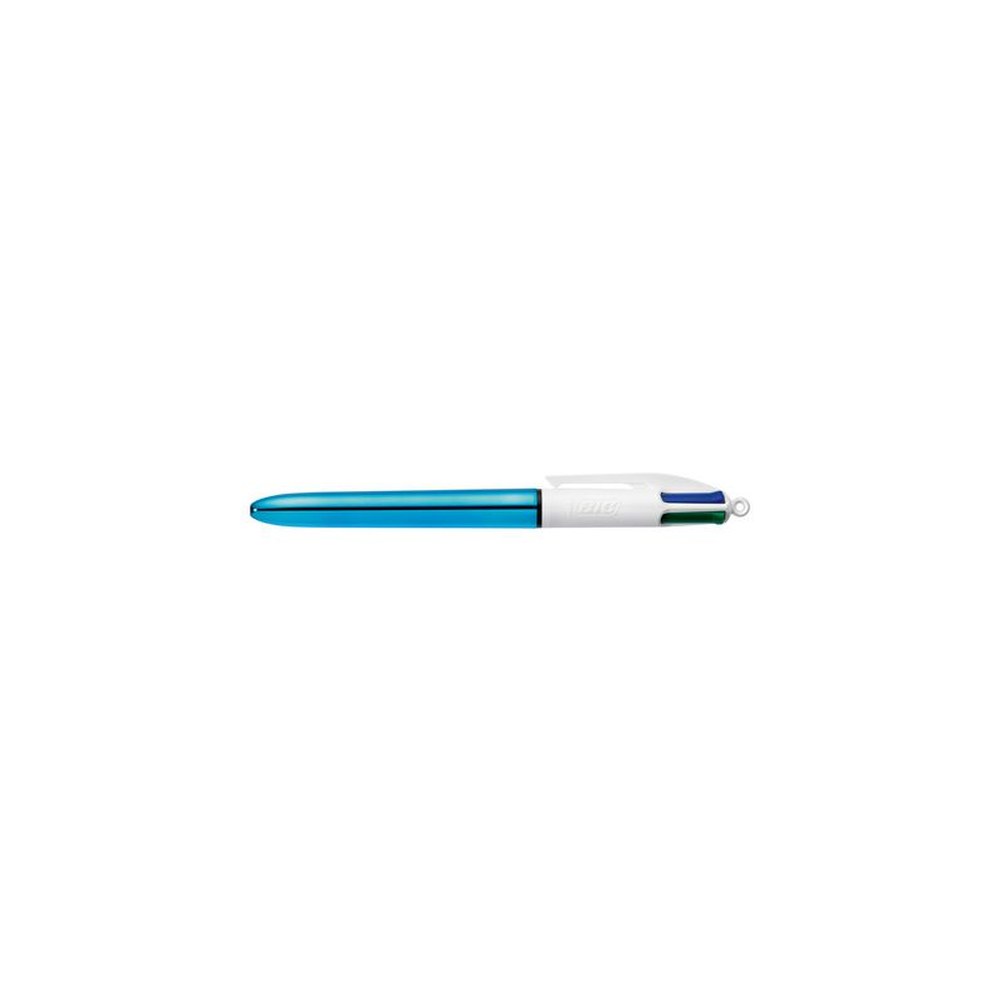 BIC Stylo à bille 4 Colours Shine, 0,32 mm, bleu