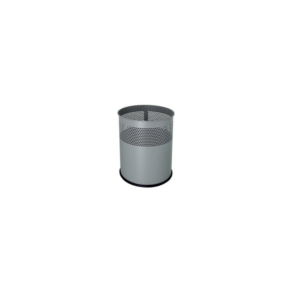 helit Corbeille à papier "the dot", 15 L, gris aluminium