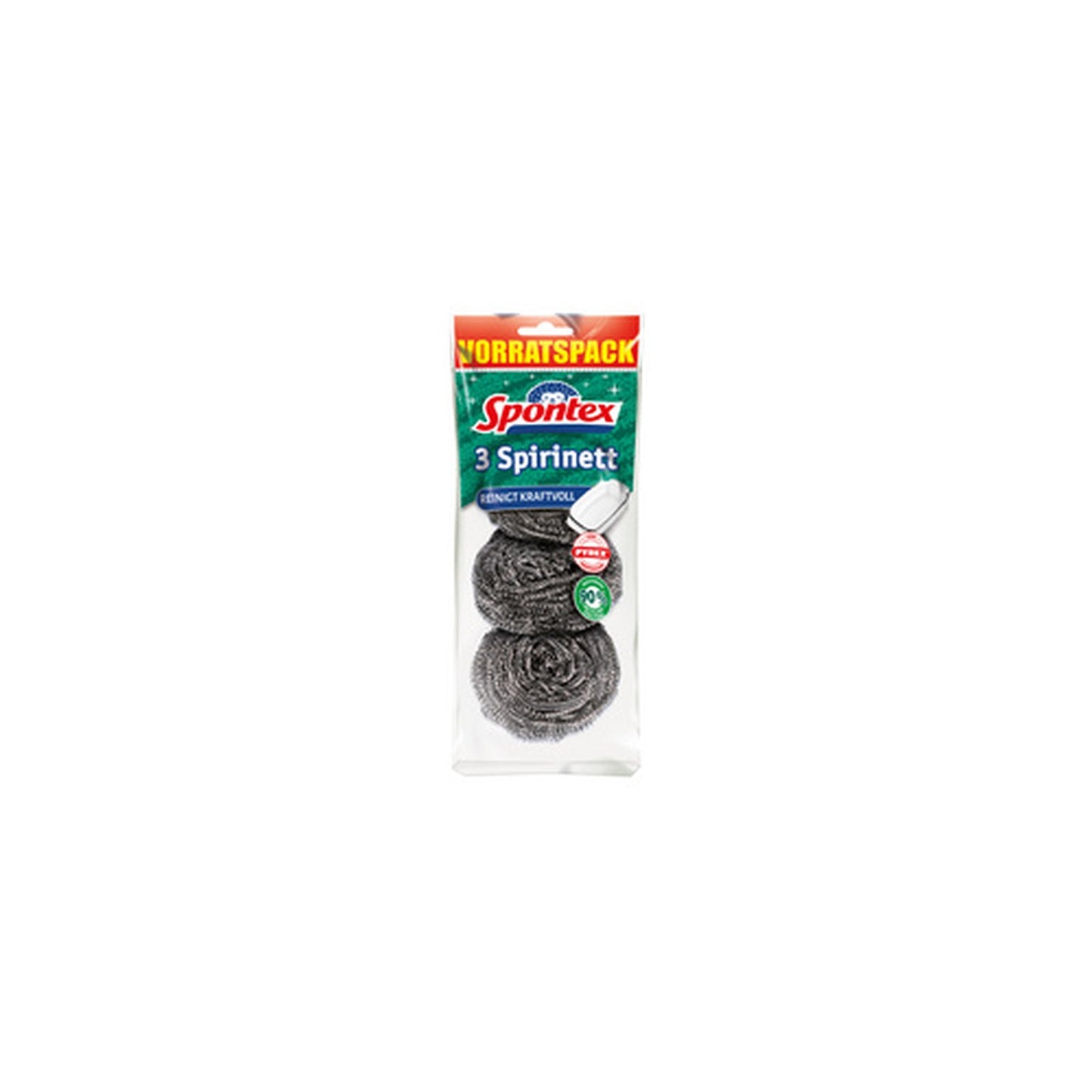 Spontex Spirale à récurer en inox Spirinett, pack de 3