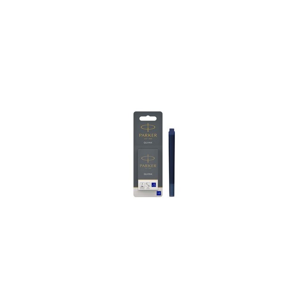 PARKER Cartouche d'encre longue QUINK, en blister, bleu