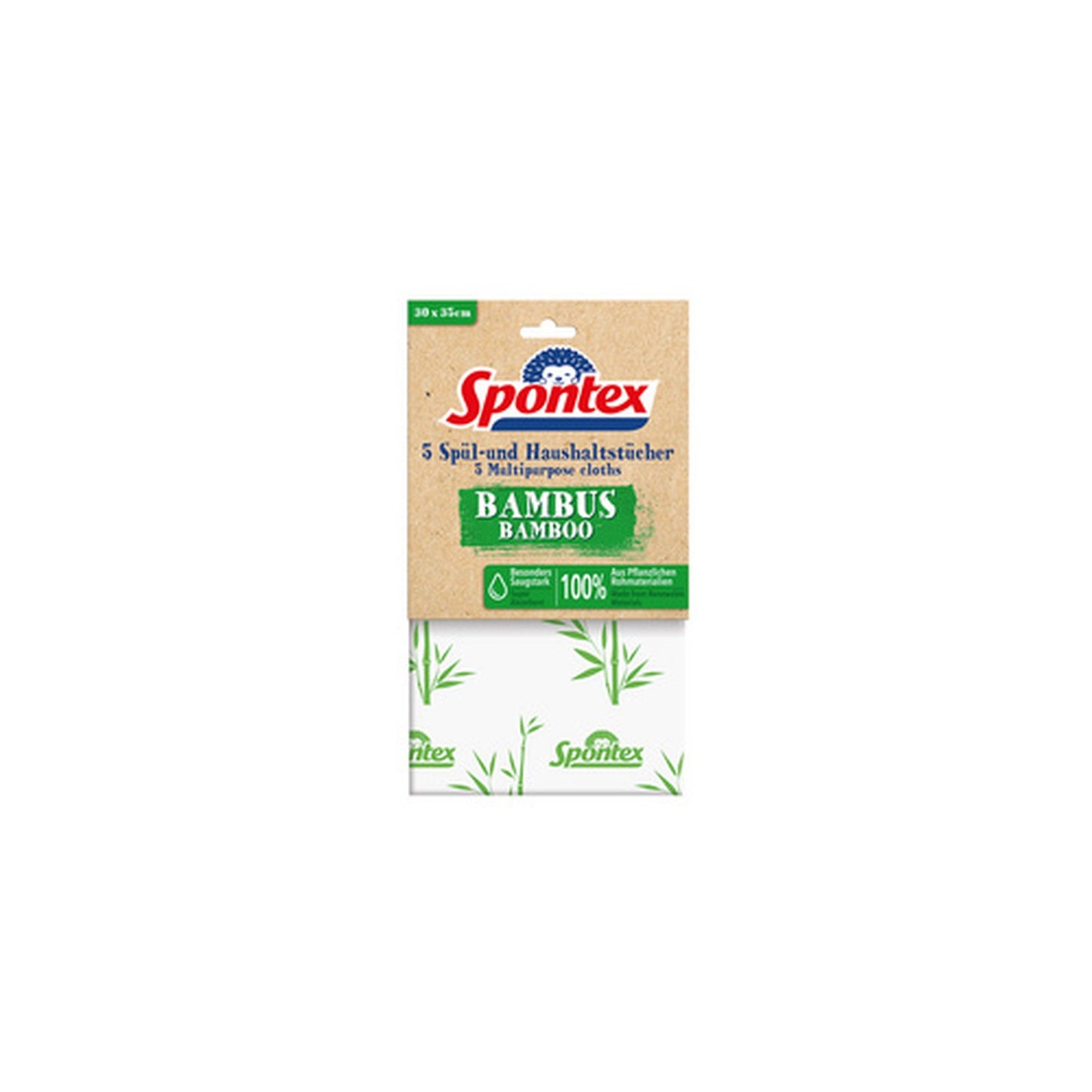 Spontex Torchon Bambus, pack de 5