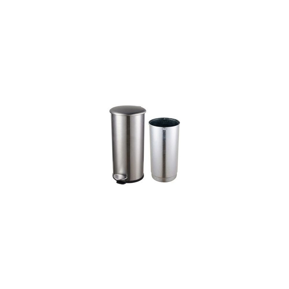 helit Poubelle à pédale "the zinc", 12 litres, argent