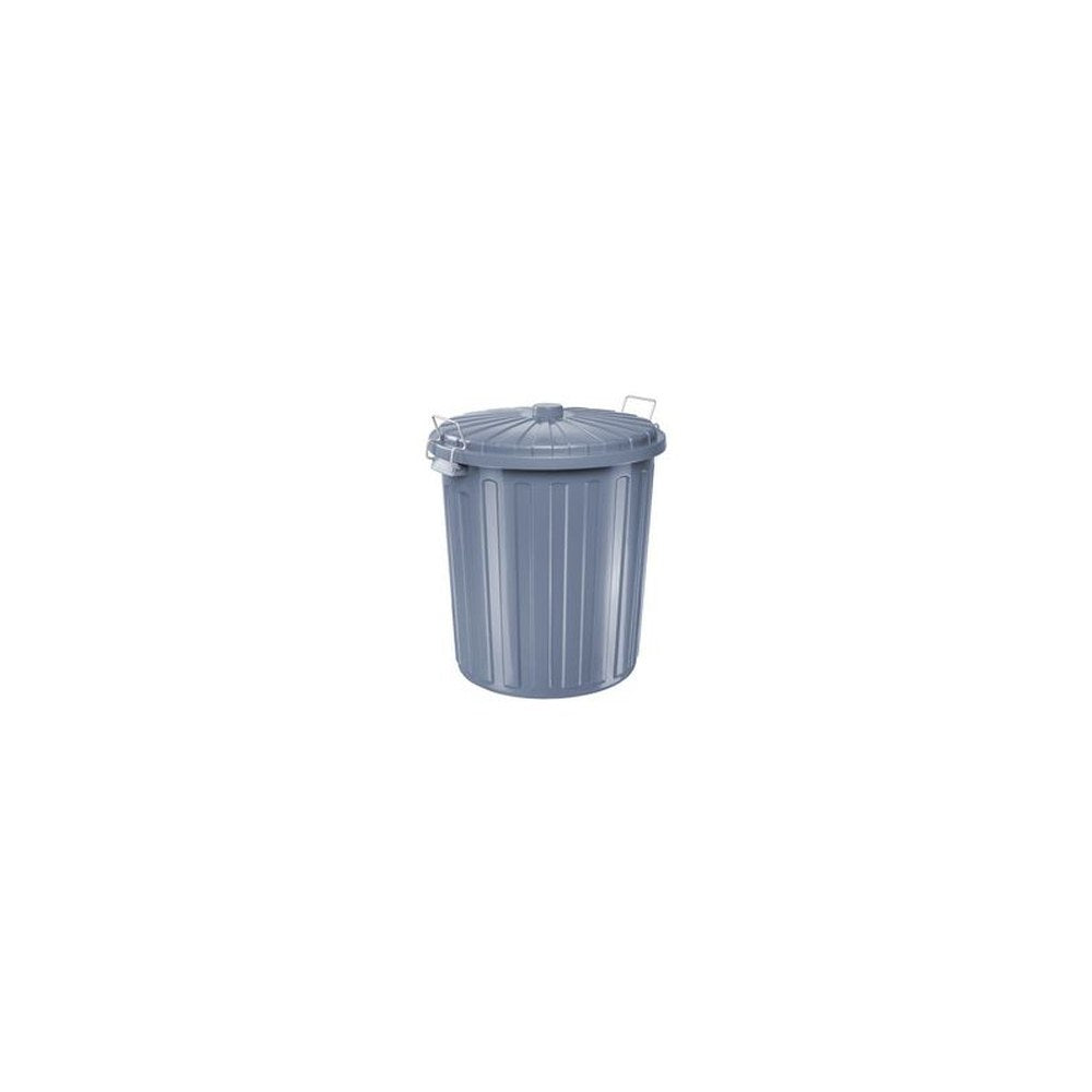 helit Poubelle "the big boy" avec couvercle, gris, 73 litres