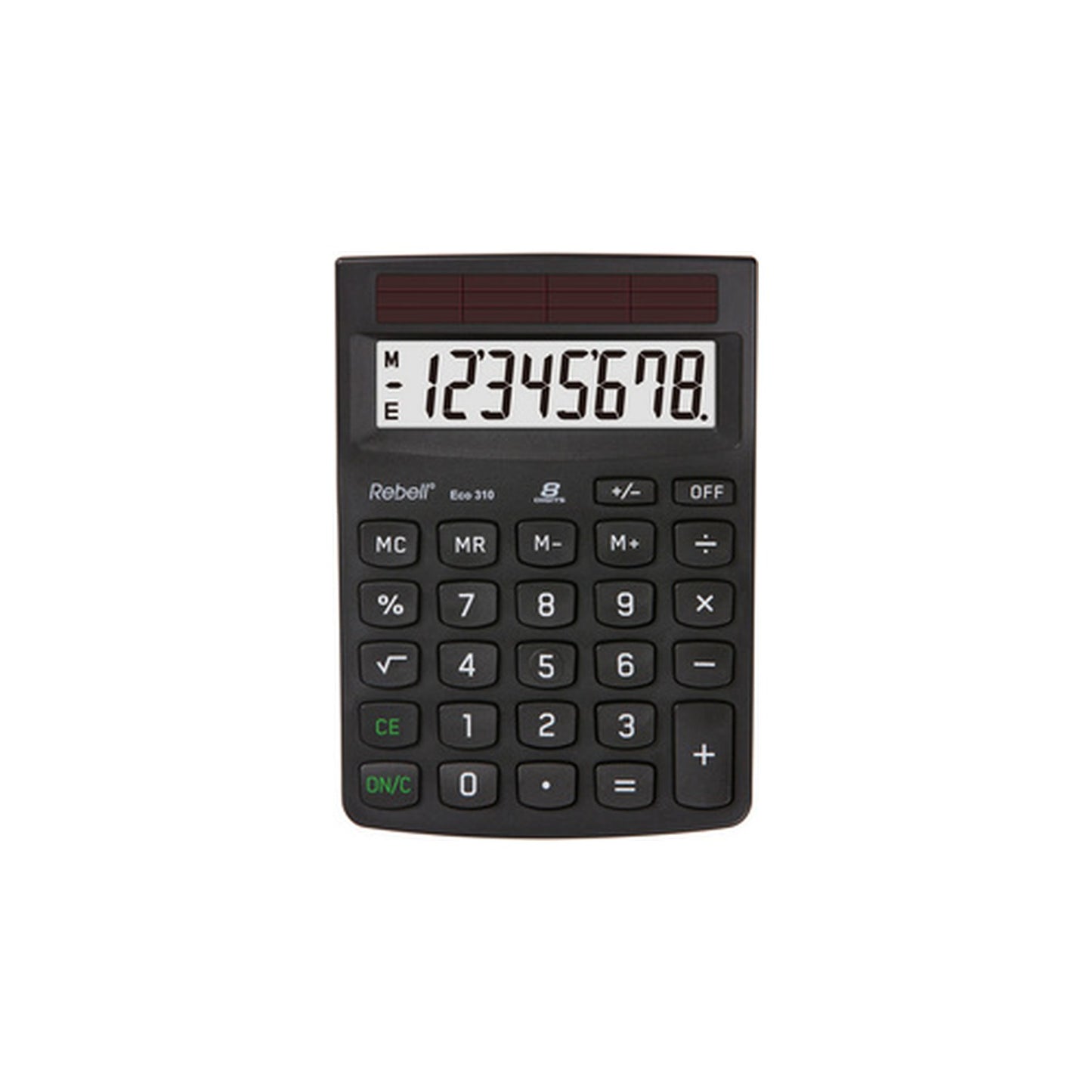Rebell Calculatrice de bureau écologique Eco 310, noir