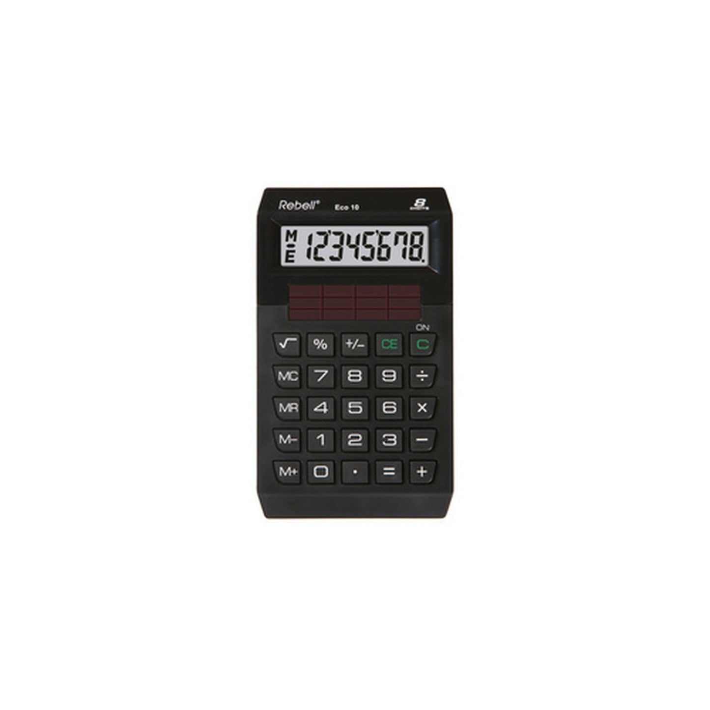 Rebell Calculatrice ECO 10, 8 chiffres, noir