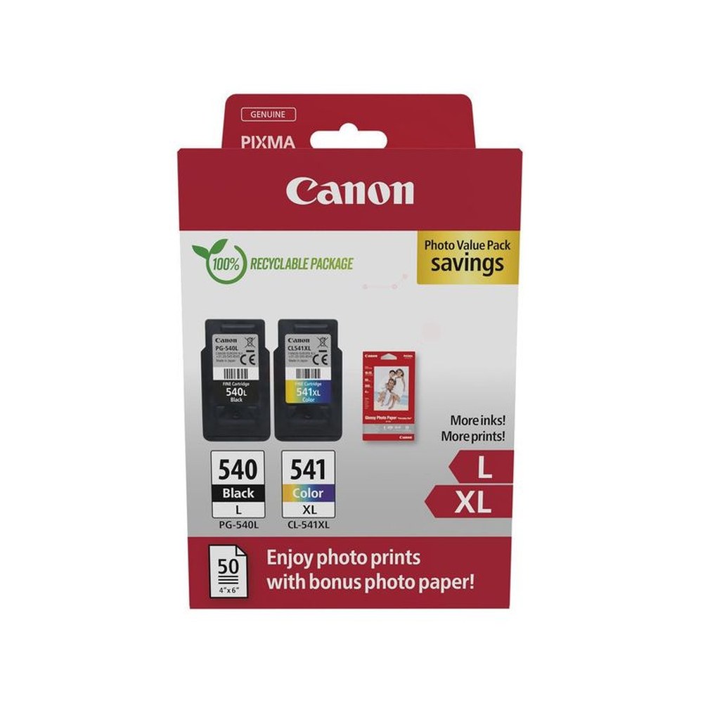 Cartouches d'origines Canon 5225B014 / PG-540+CL-541 - multipack 2 couleurs : noire, multicouleur