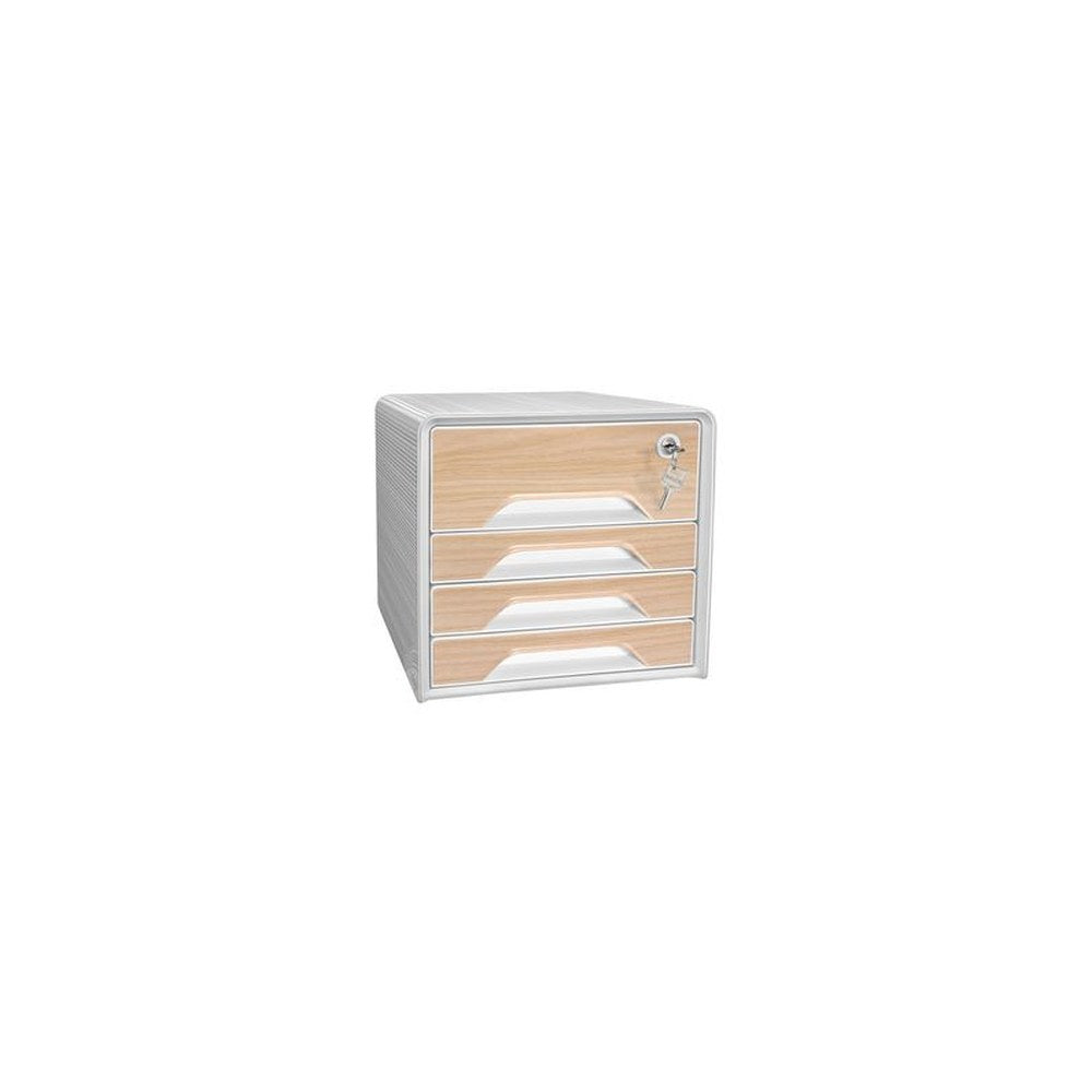 CEP Bloc de classement Smoove SECURE Silva, 4 tiroirs, blanc