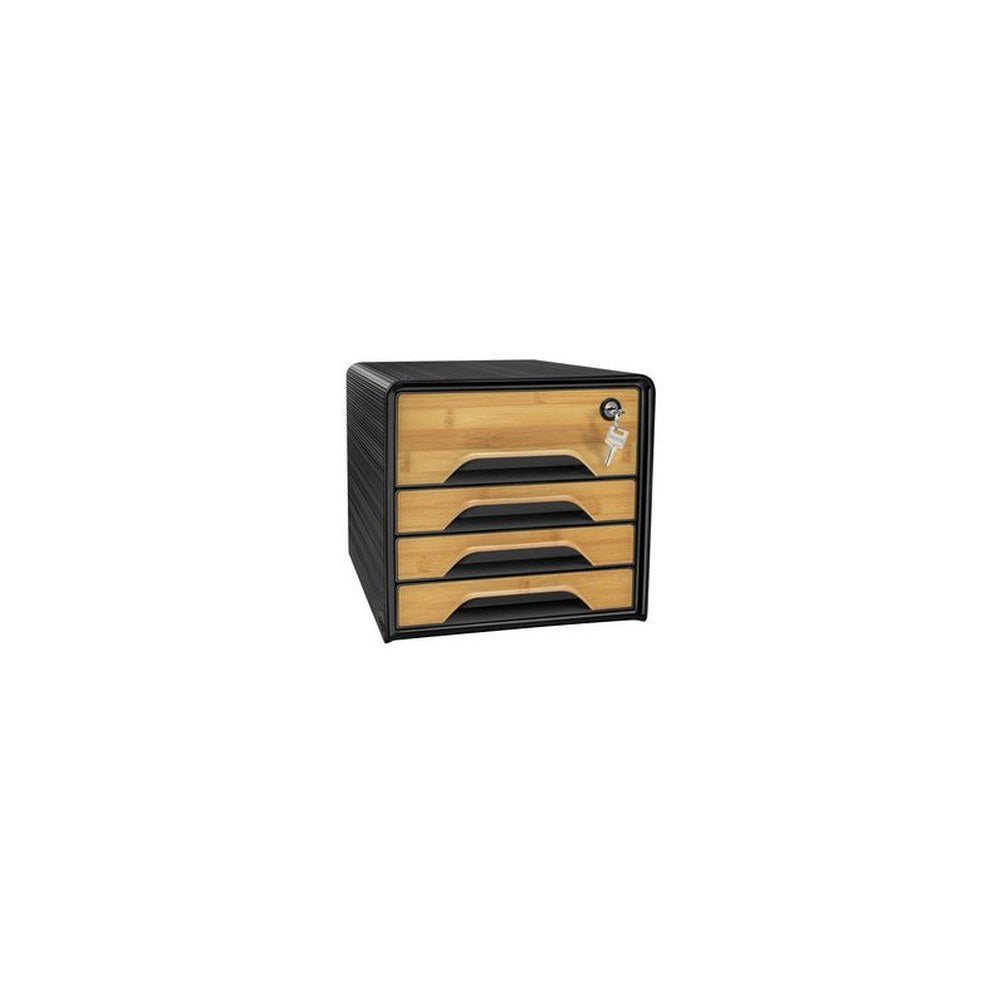CEP Bloc de classement Smoove SECURE Silva, 4 tiroirs, noir/
