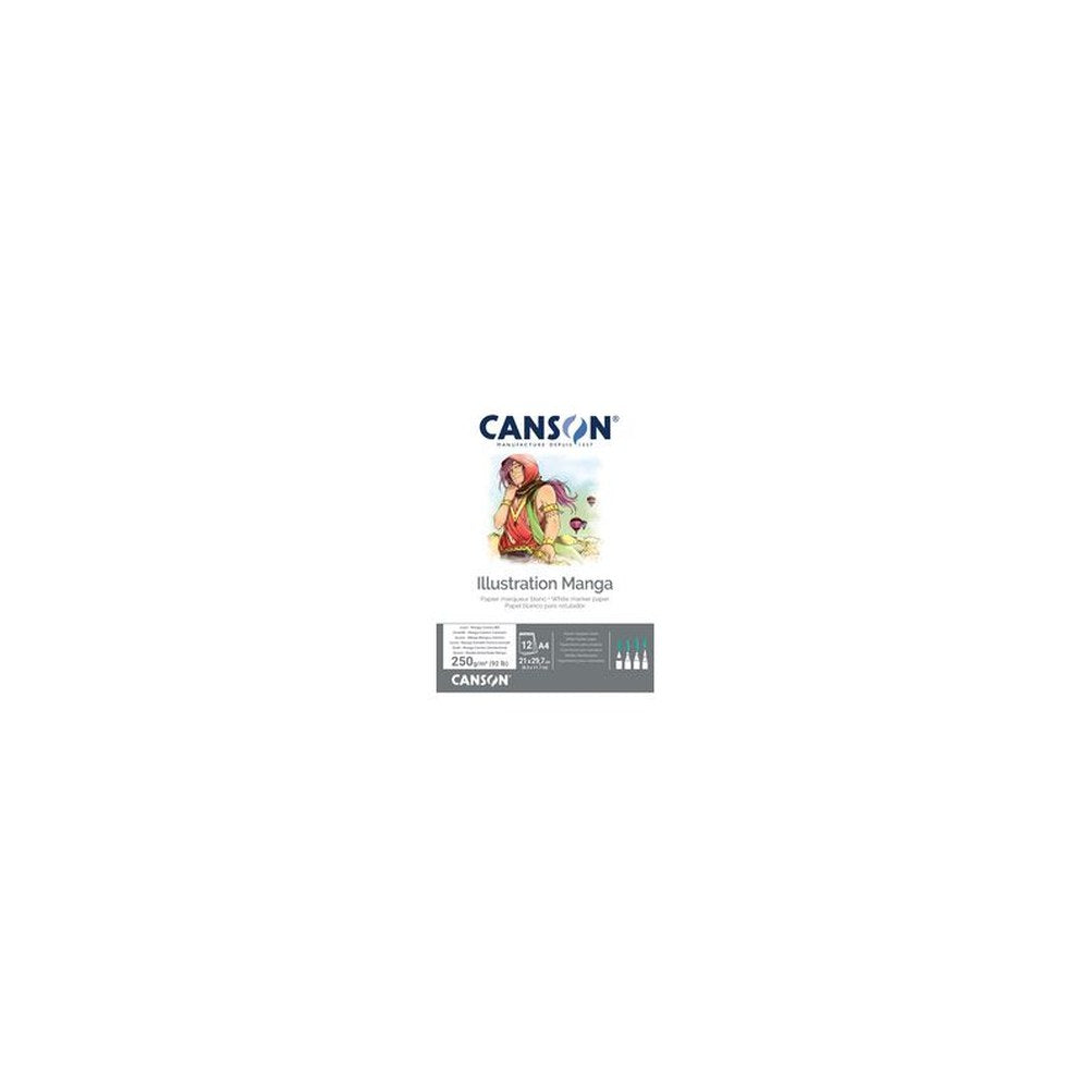 CANSON Bloc de dessin Illustration Manga, A3, 250 g/m2